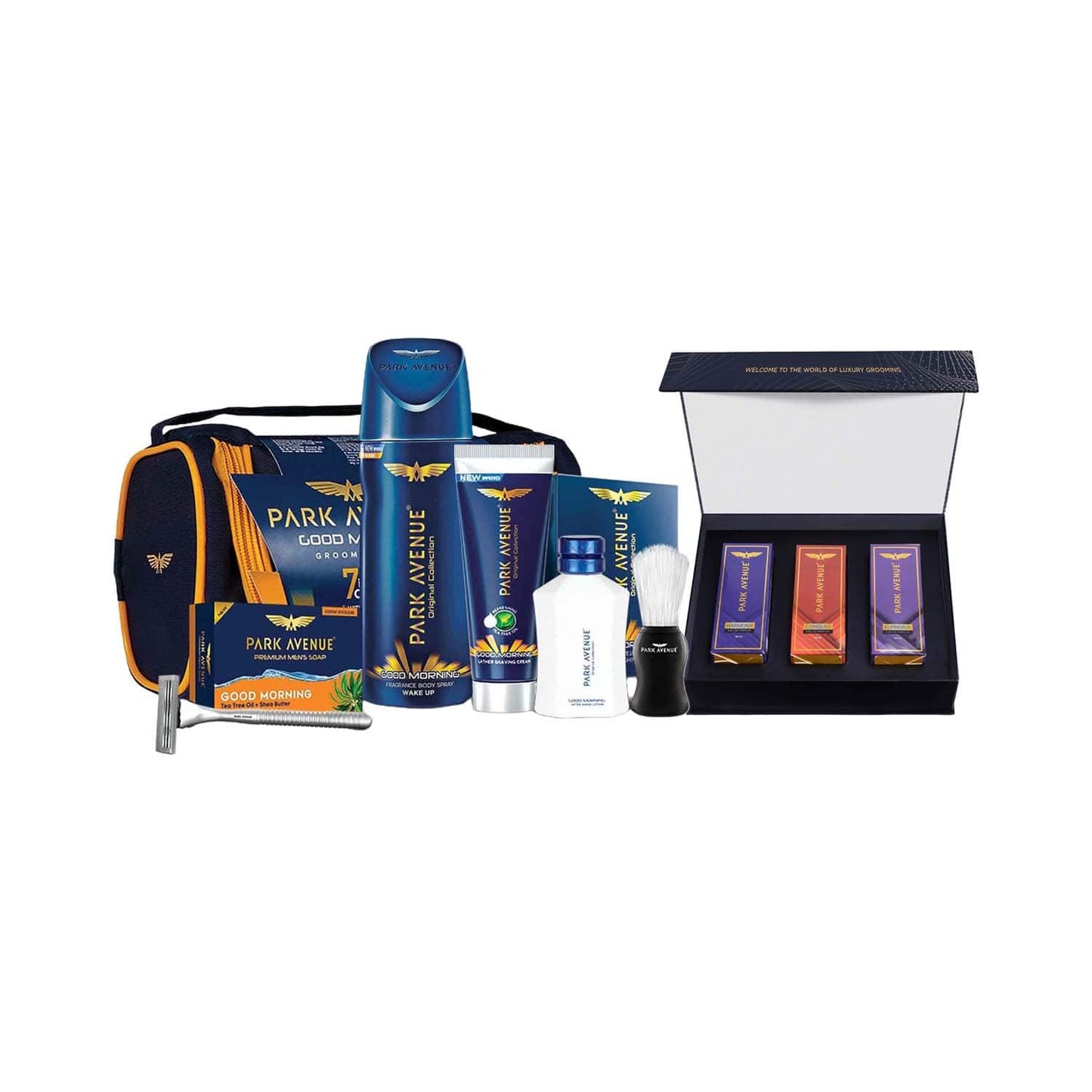 Park Avenue Good Morning Grooming Kit & Eau De Parfum Gift Kit For Men Combo