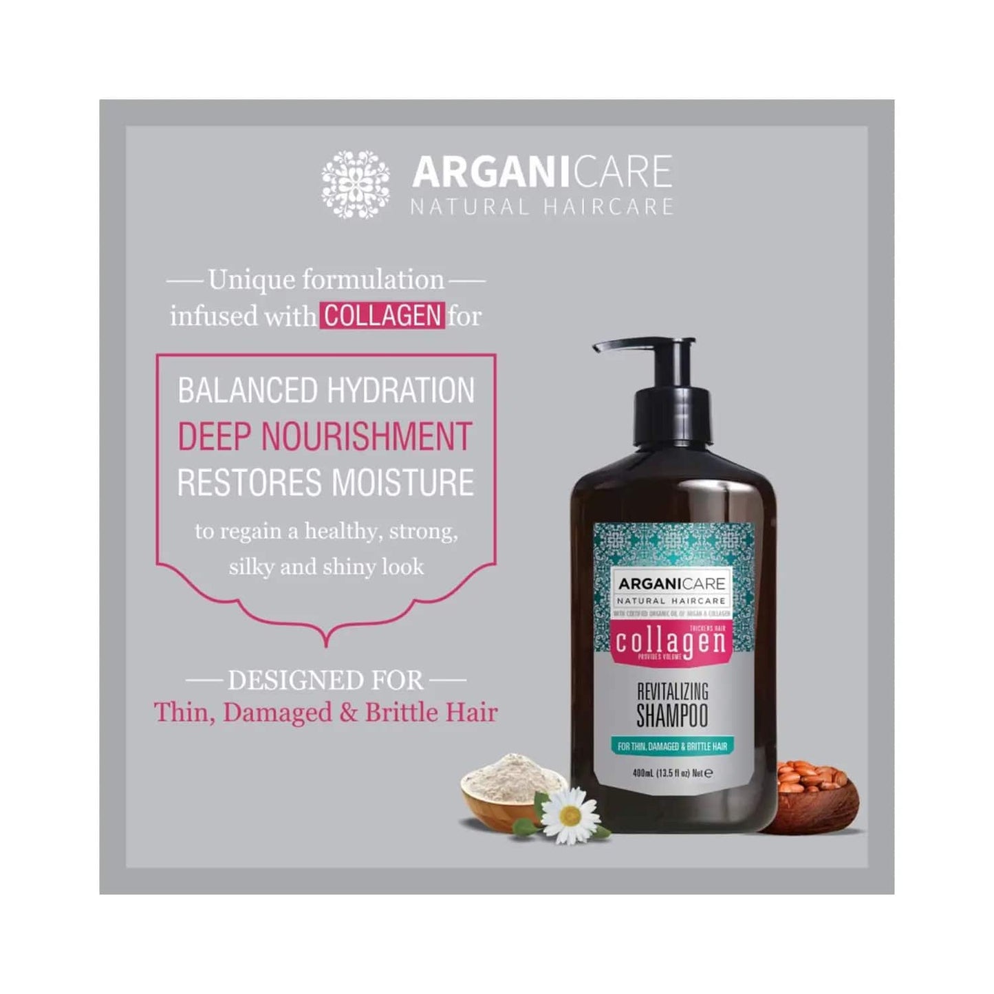 Arganicare Revitalizing Collagen Shampoo (400ml)