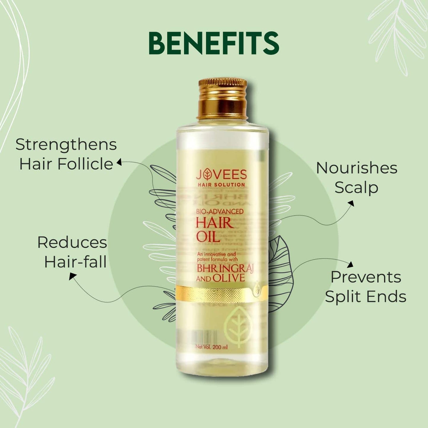 Jovees Bio-Advanced Bhringraj And Olive Hair Oil (100ml)