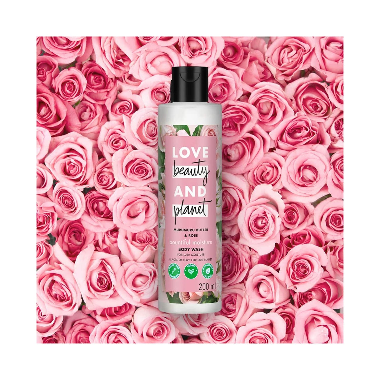 Love Beauty & Planet Murumuru Butter and Rose Moisturising Creme Body Wash (200 ml)