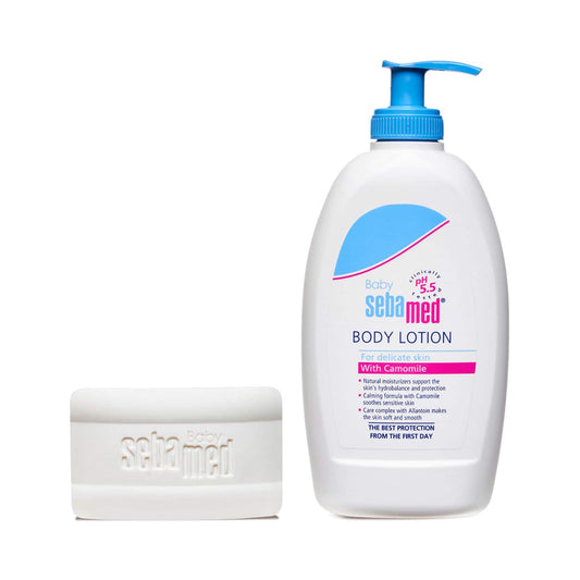 Sebamed Baby Cleansing Bar (150 g) & Baby Lotion (400 ml) Combo