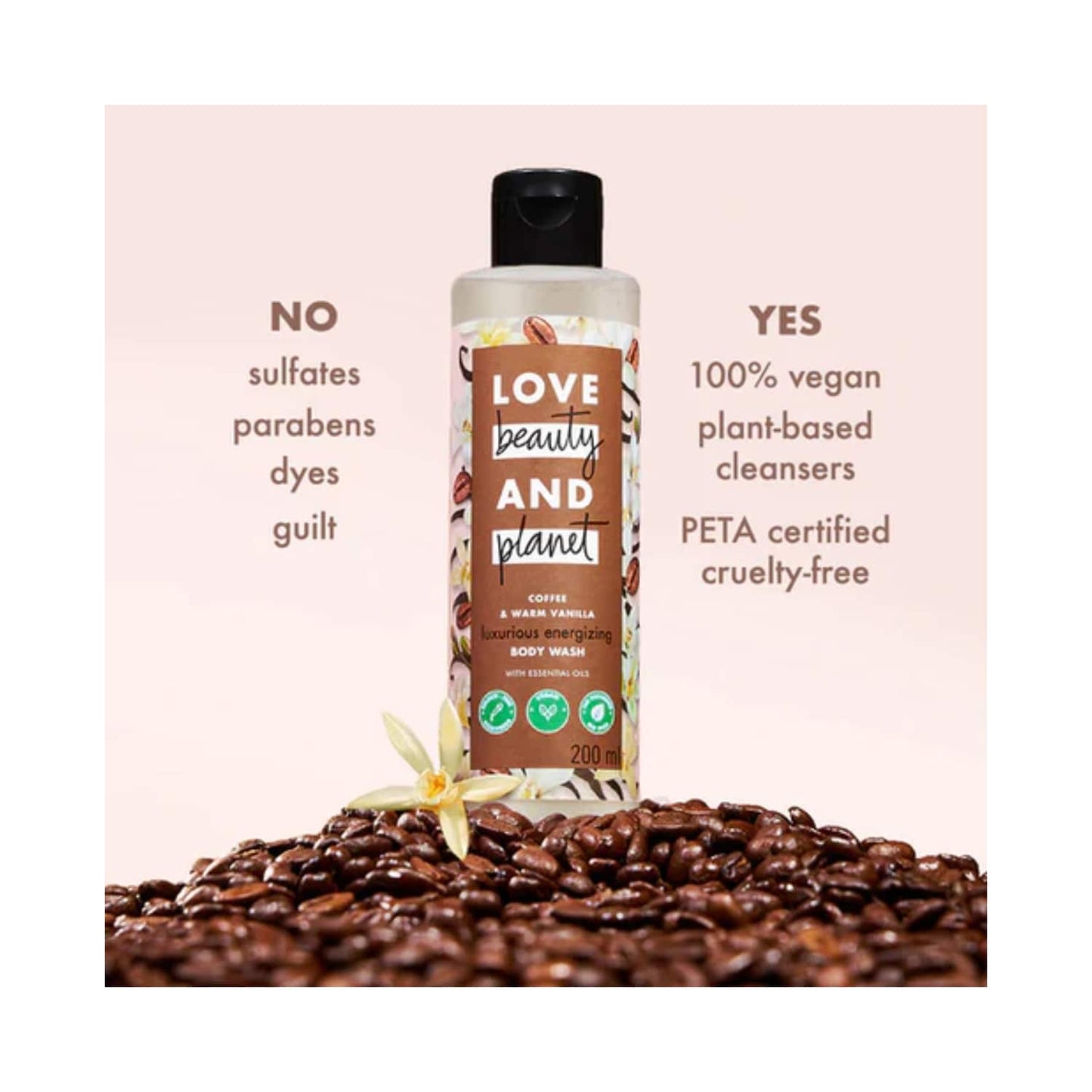 Love Beauty & Planet Coffee & Warm Vanilla Moisturising Body Wash (200 ml)