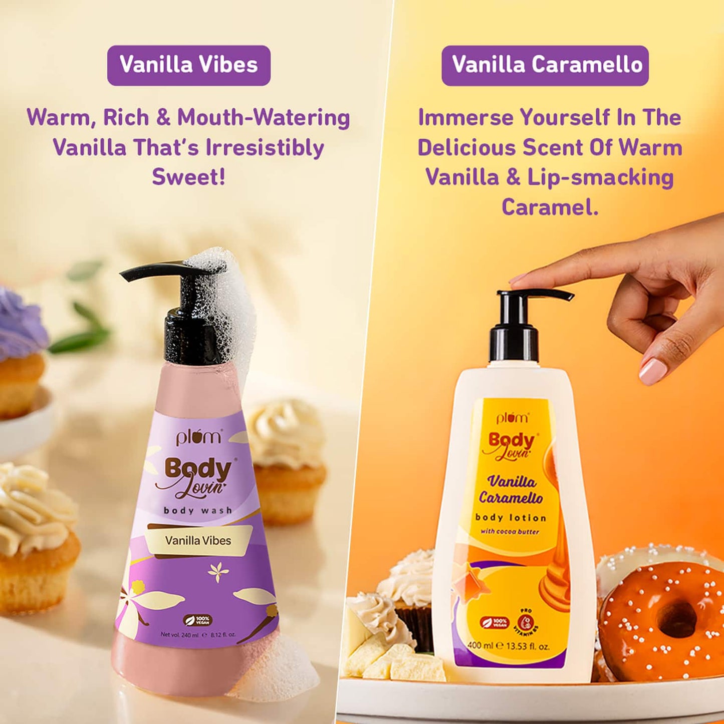 Plum BodyLovin' Vanilla Lovin' Body Wash & Lotion Duo - Cleanse & Moisturize Combo