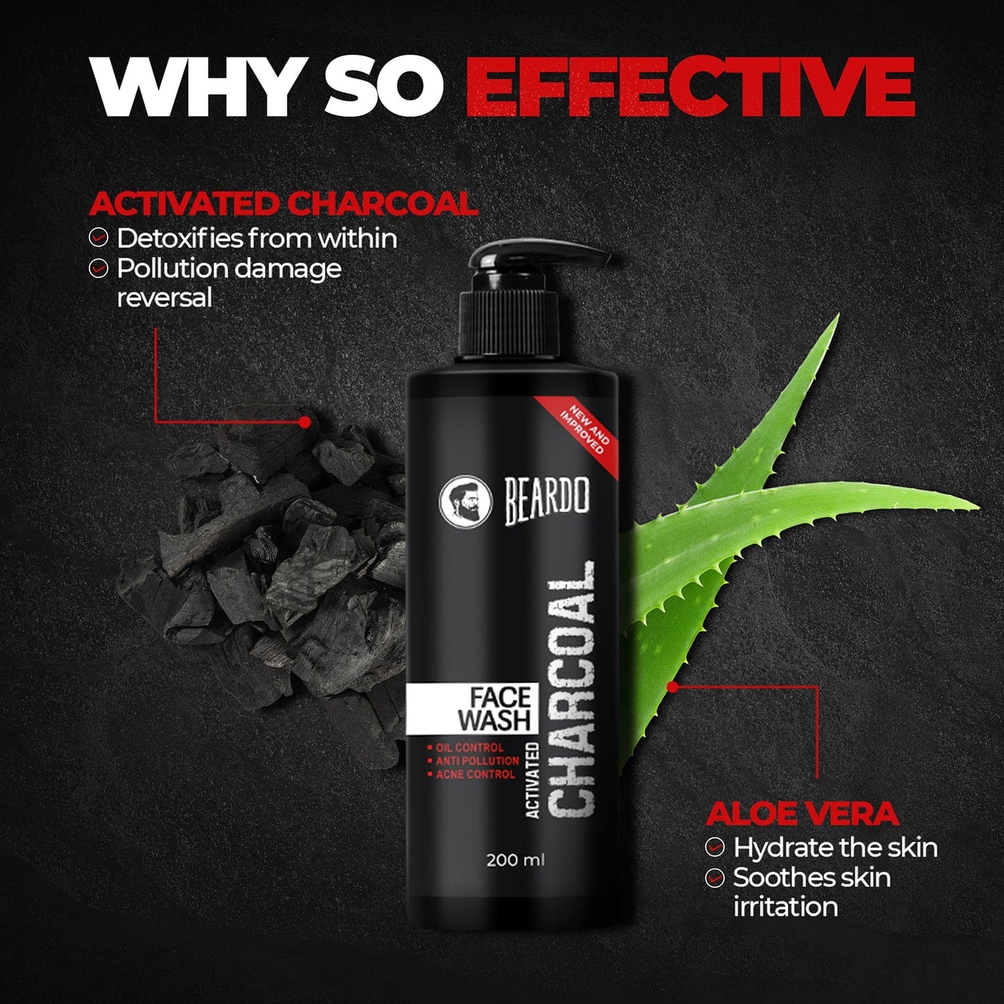 Beardo Activated Charcoal Face Wash (200ml)