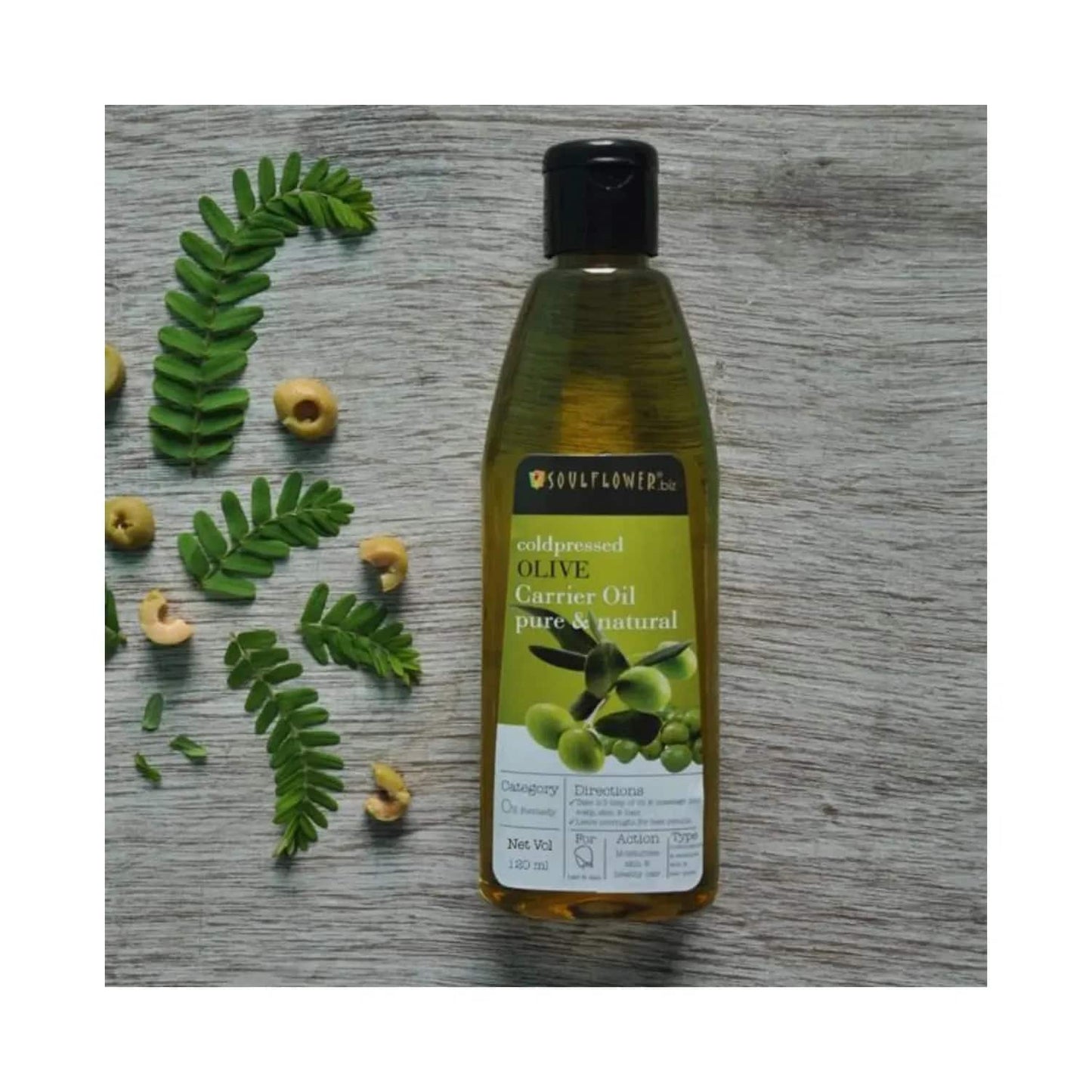 Soulflower Cold Pressed Olive Oil - (120ml)