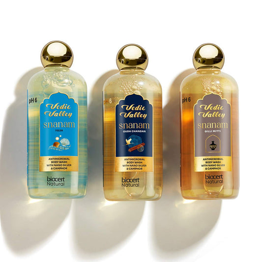 Vedic Valley Body Wash Trio Oudh Chandan, Geeli Mitti & Toja