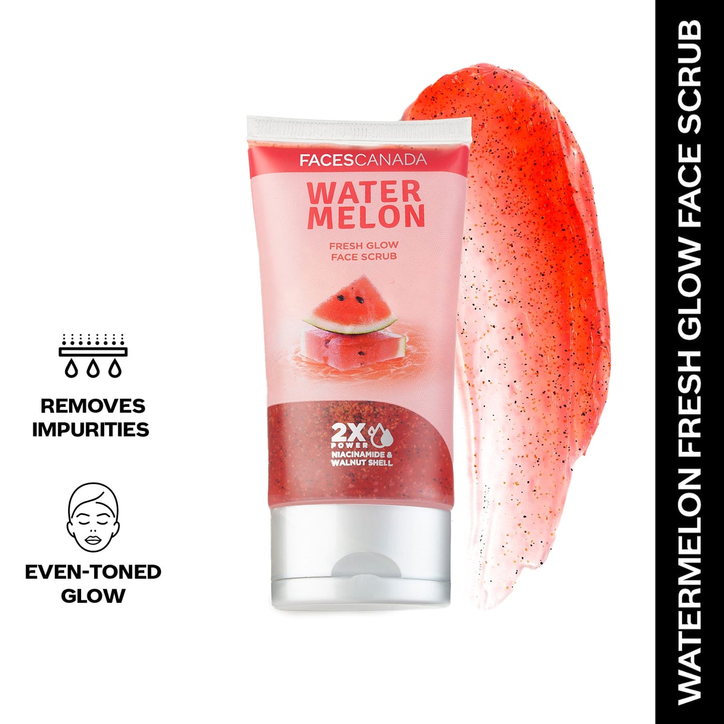 Faces Canada Watermelon Fresh Glow Face Scrub, Exfoliates & Removes Impurities (70 ml)