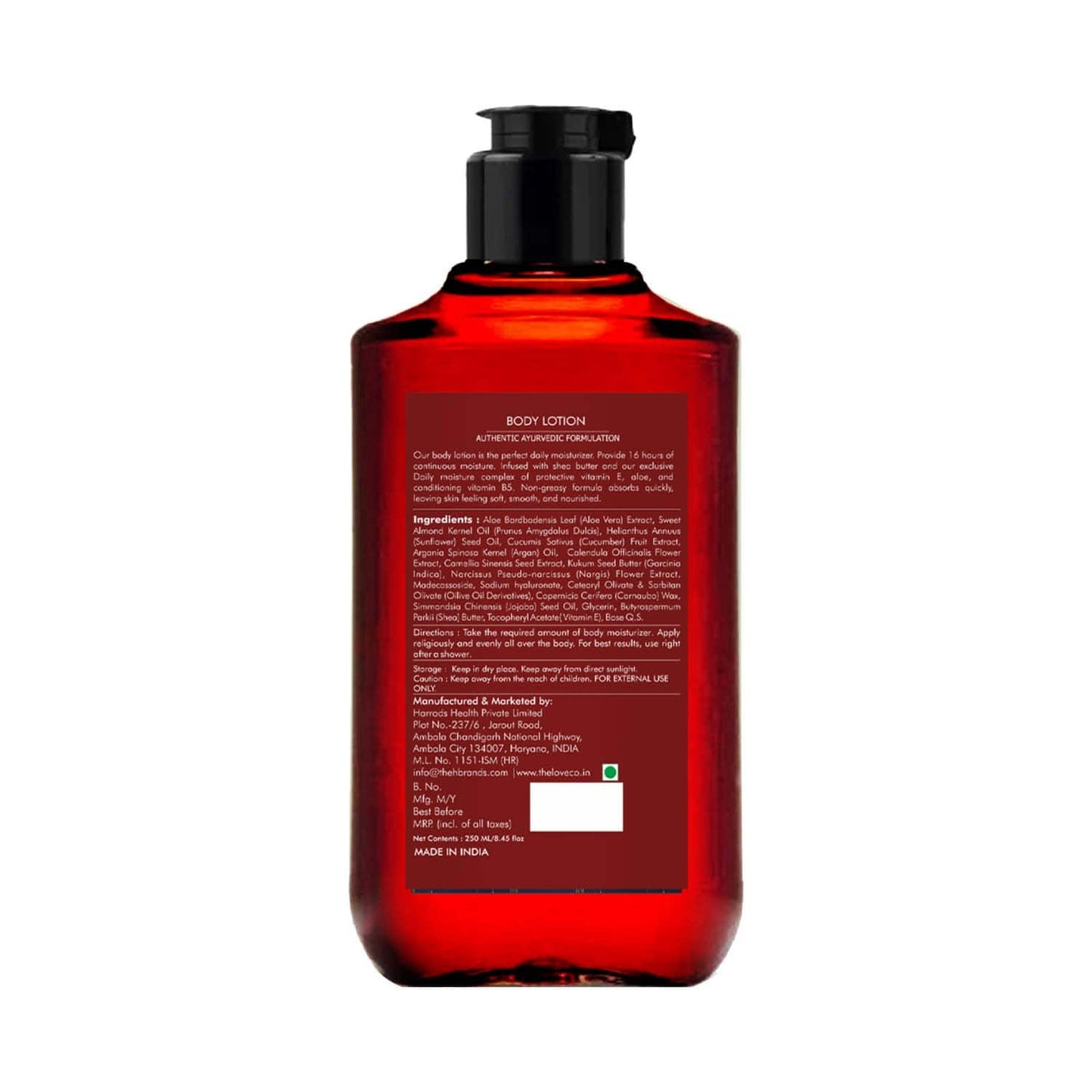 THE LOVE CO. Black Rose & Oudh Super Smooth Body Lotion (250ml)