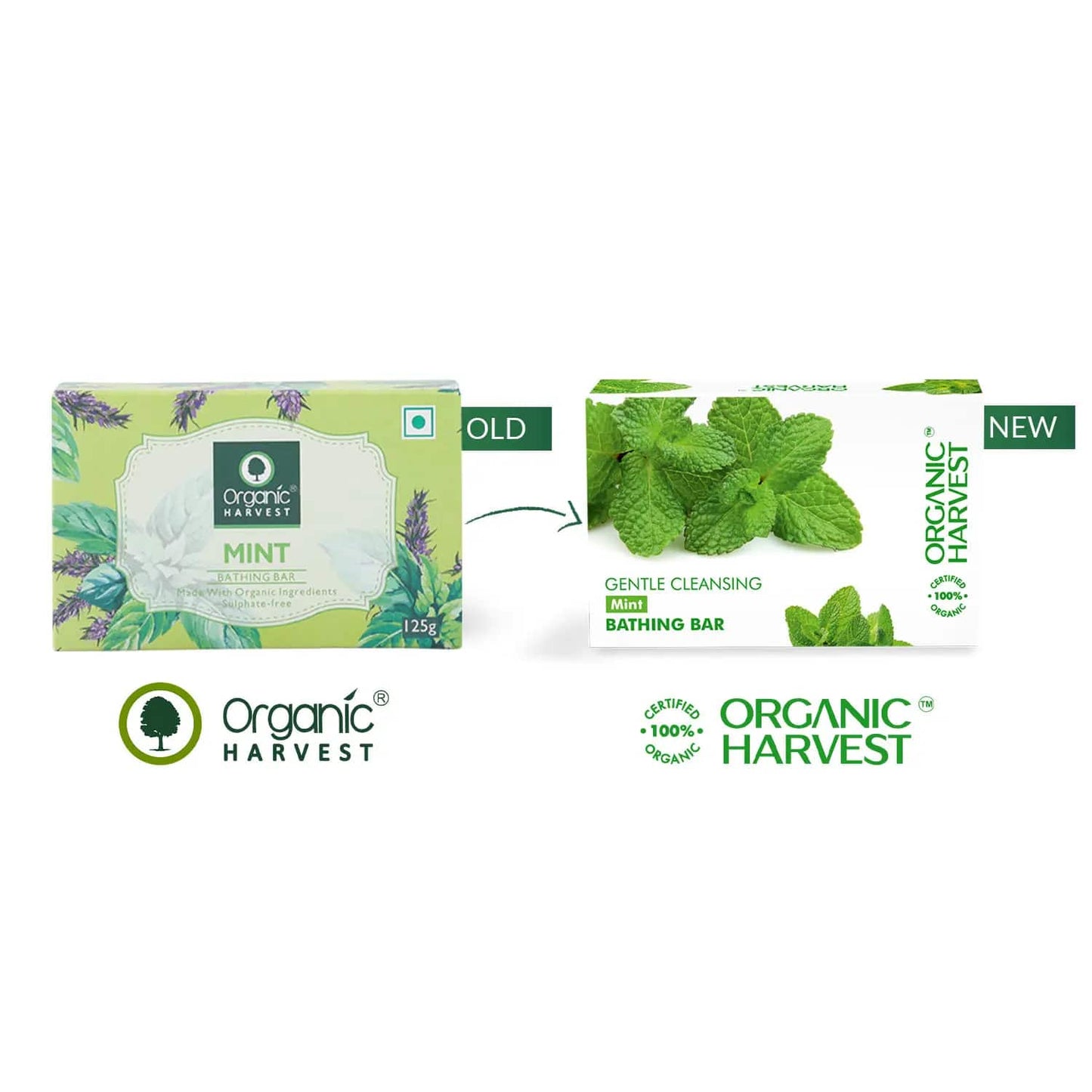 Organic Harvest Mint Bathing Bar (125g)