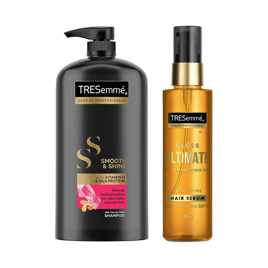 Tresemme XXL Smooth n Shine Shampoo & Gloss Ultimate Serum Combo