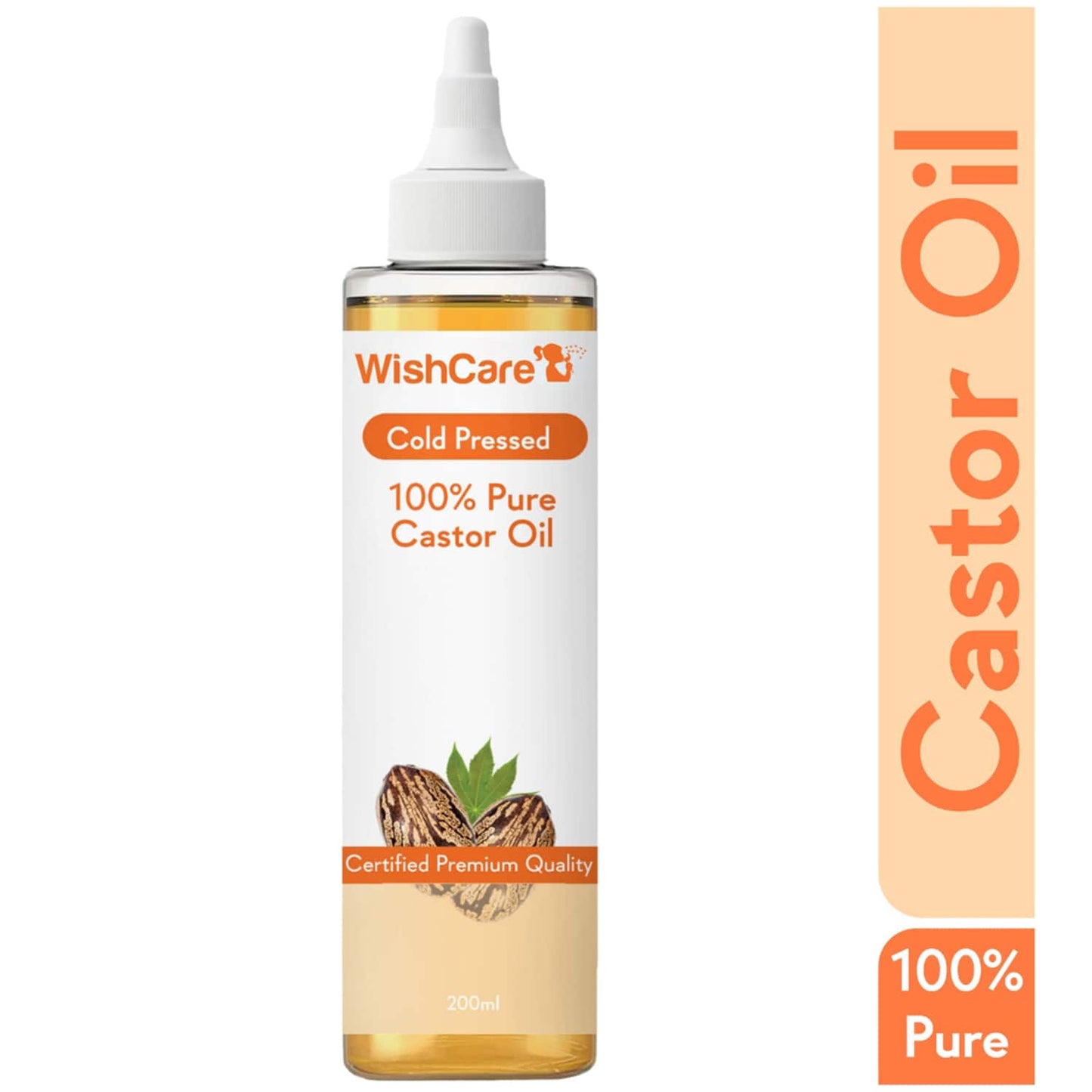 WishCare 100% Pure Cold Pressed Castor Oil (200ml)