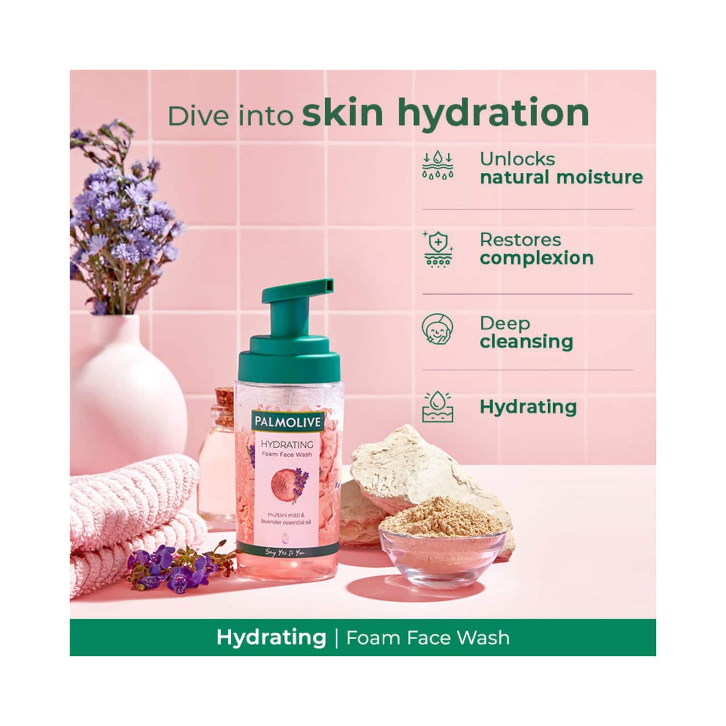 Palmolive Hydrating Foam Face Wash (100ml)