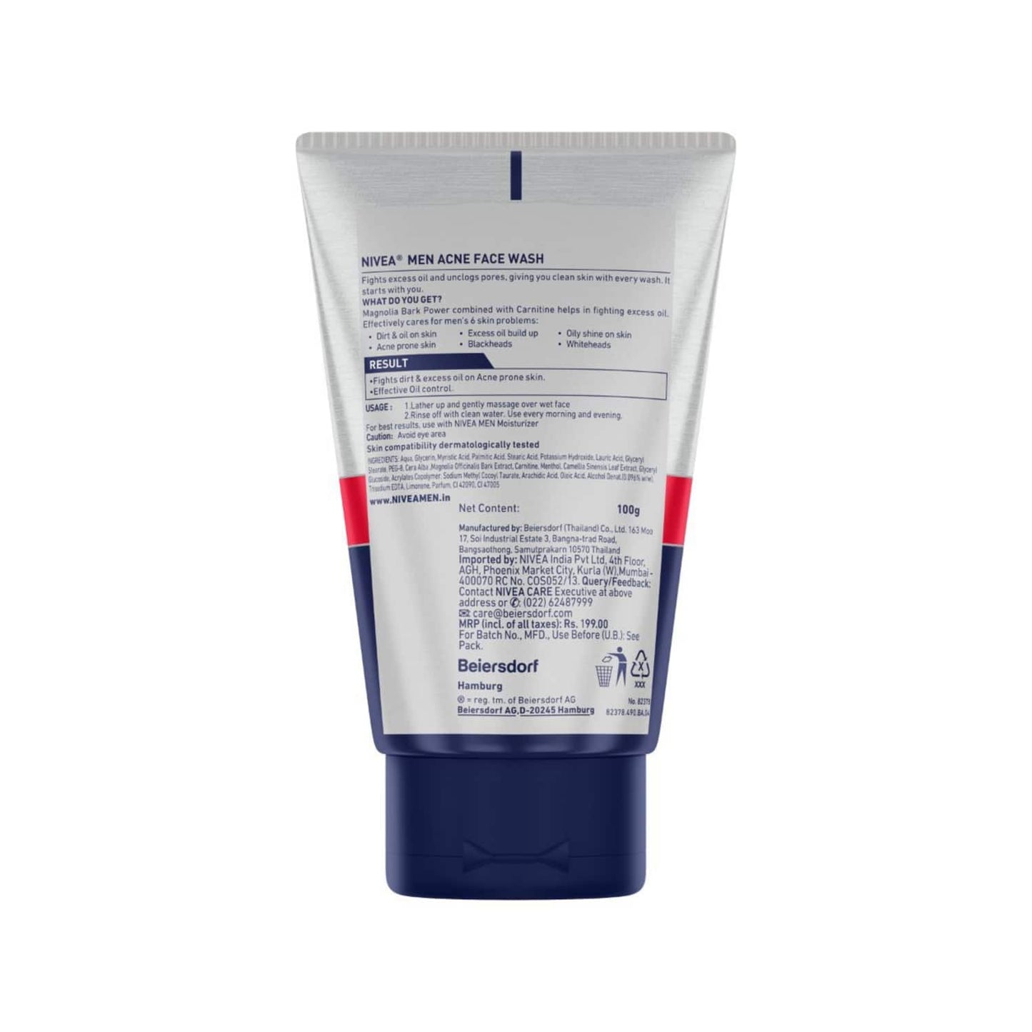 Nivea Men Cleansing Acne Facewash (100g)