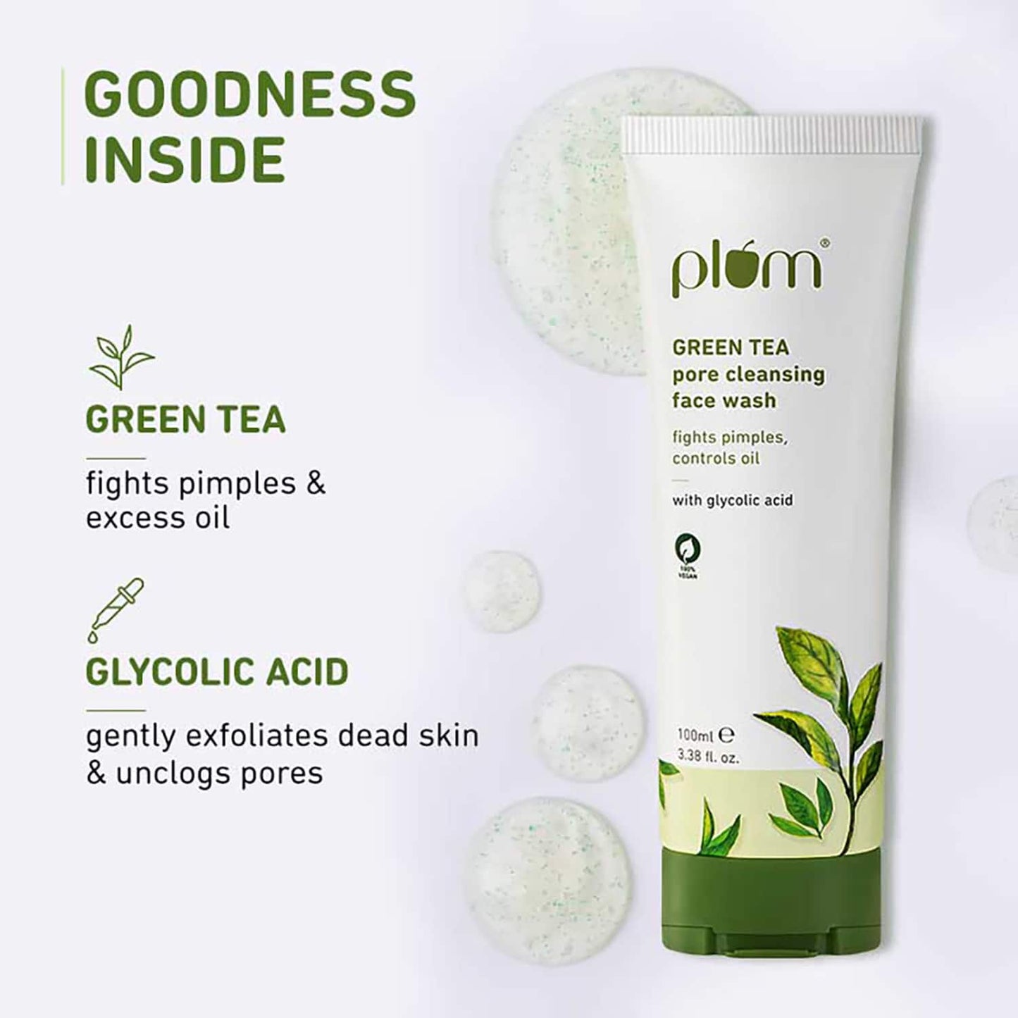 Plum Green Tea Pore Cleansing Acne Face Wash (100ml)