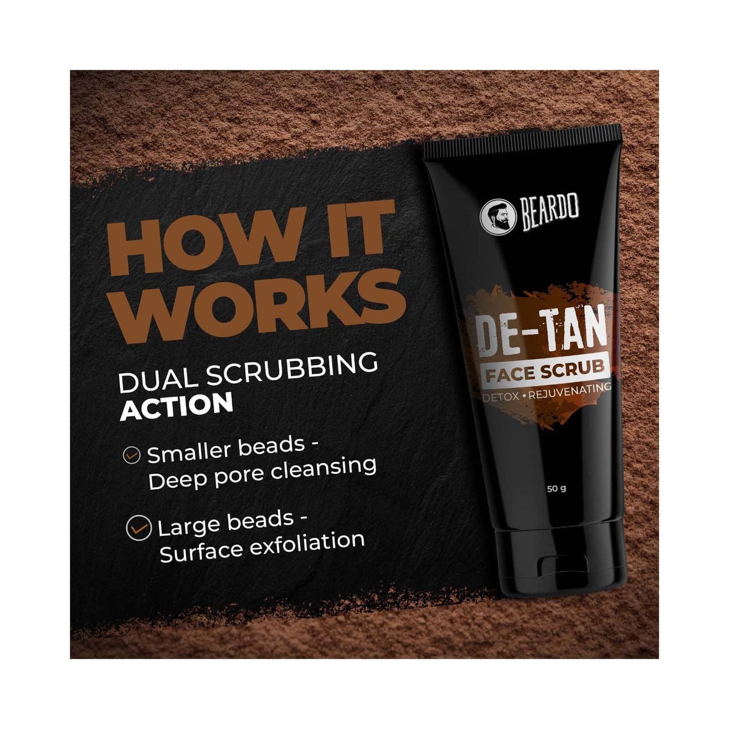 Beardo De-Tan Face Scrub (50 g)