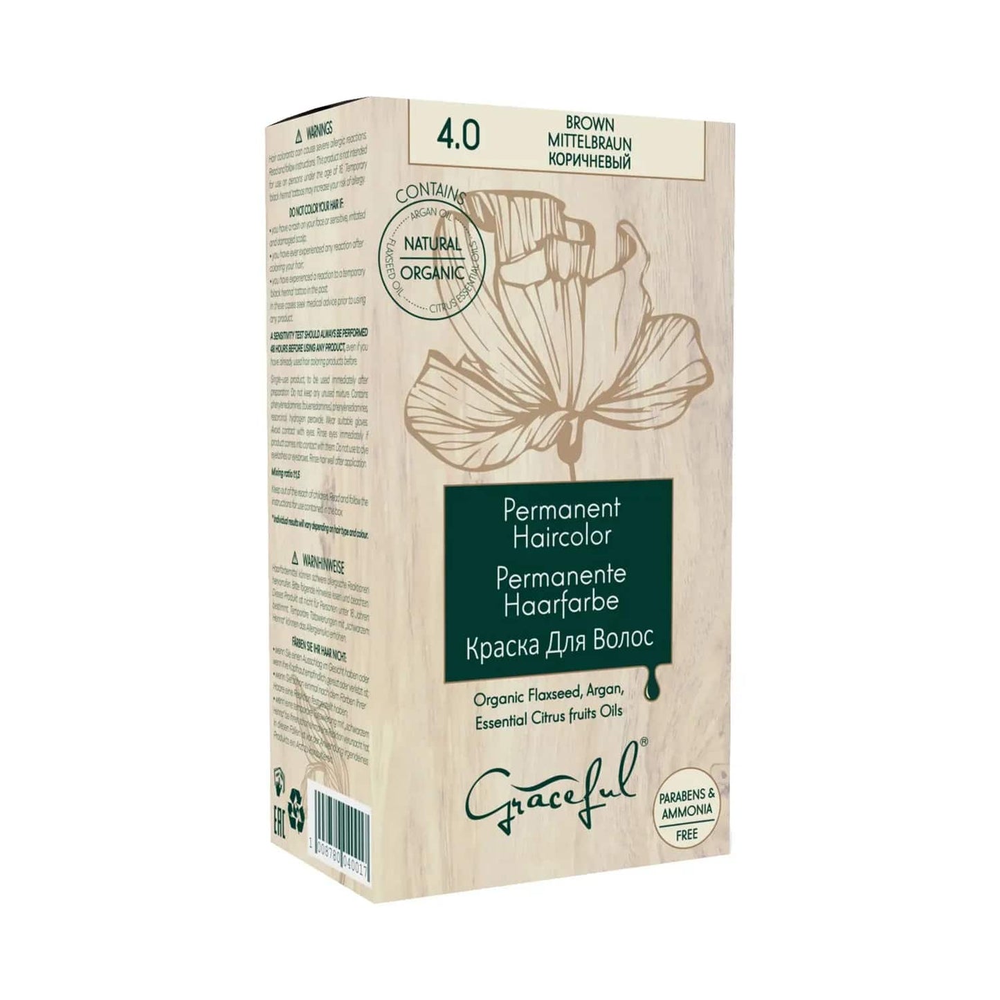 Graceful Natural Hair Color - 4.0 Brown (130ml)