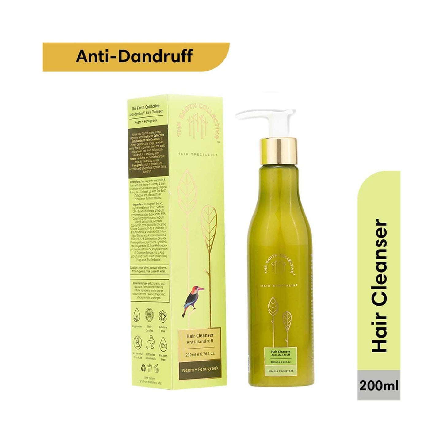 The Earth Collective Hair Cleanser For Anti-Dandruff (200 ml)