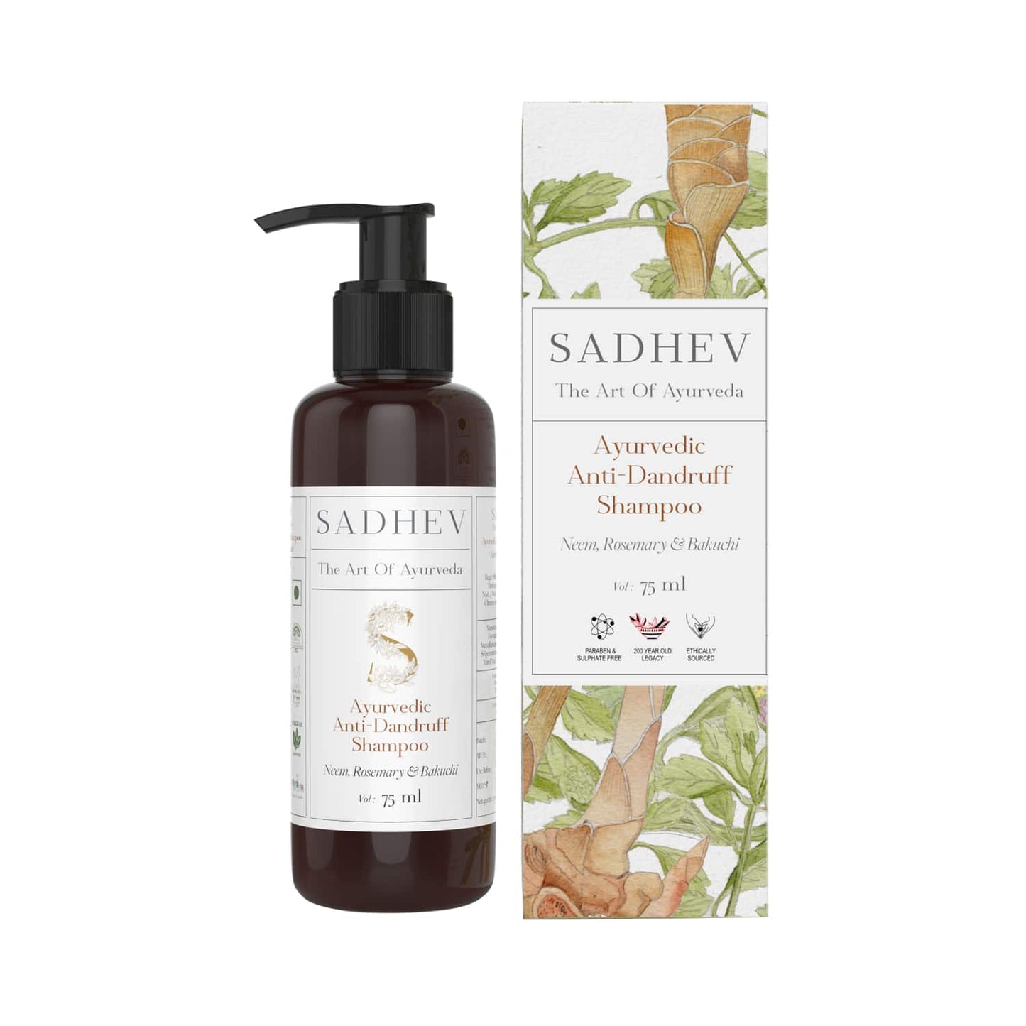 Sadhev Ayurvedic Anti-Dandruff Shampoo (75ml)