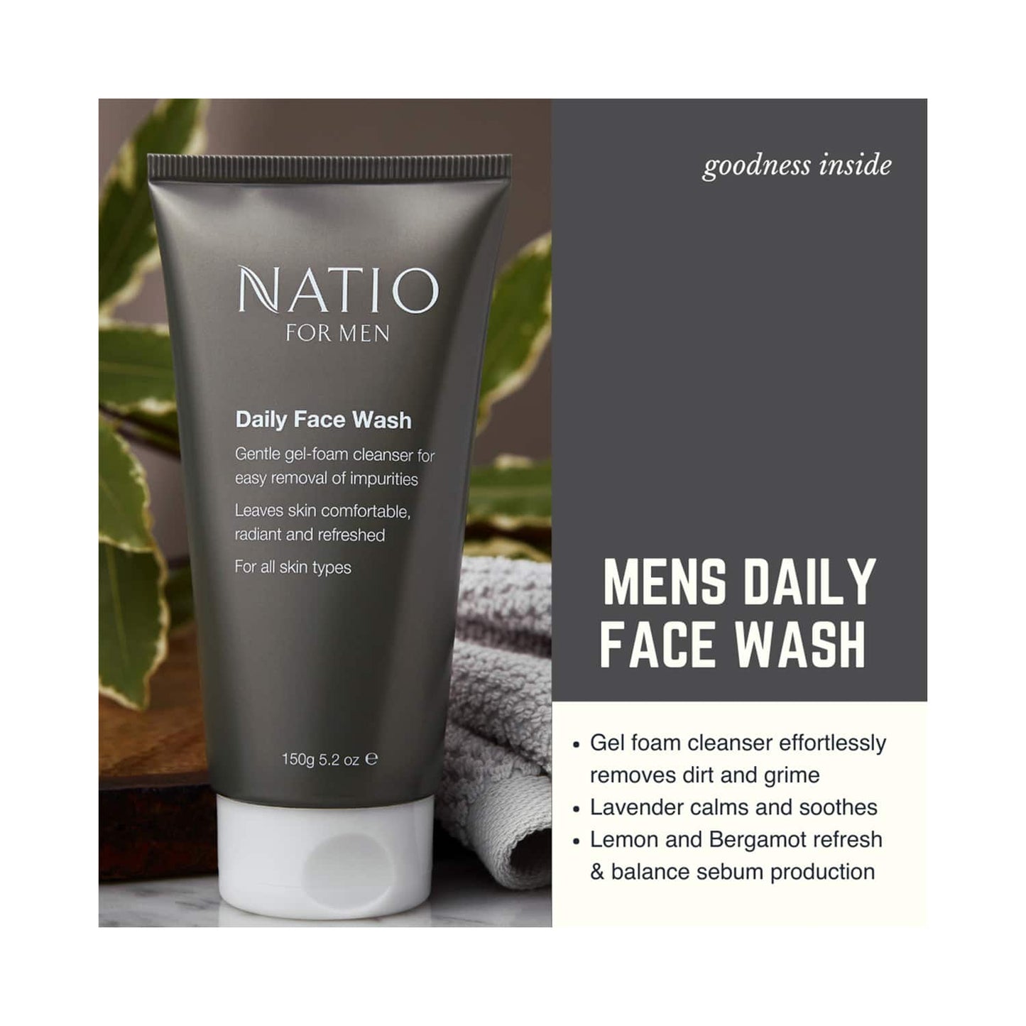 Natio For Men Daily Face Wash (150g)