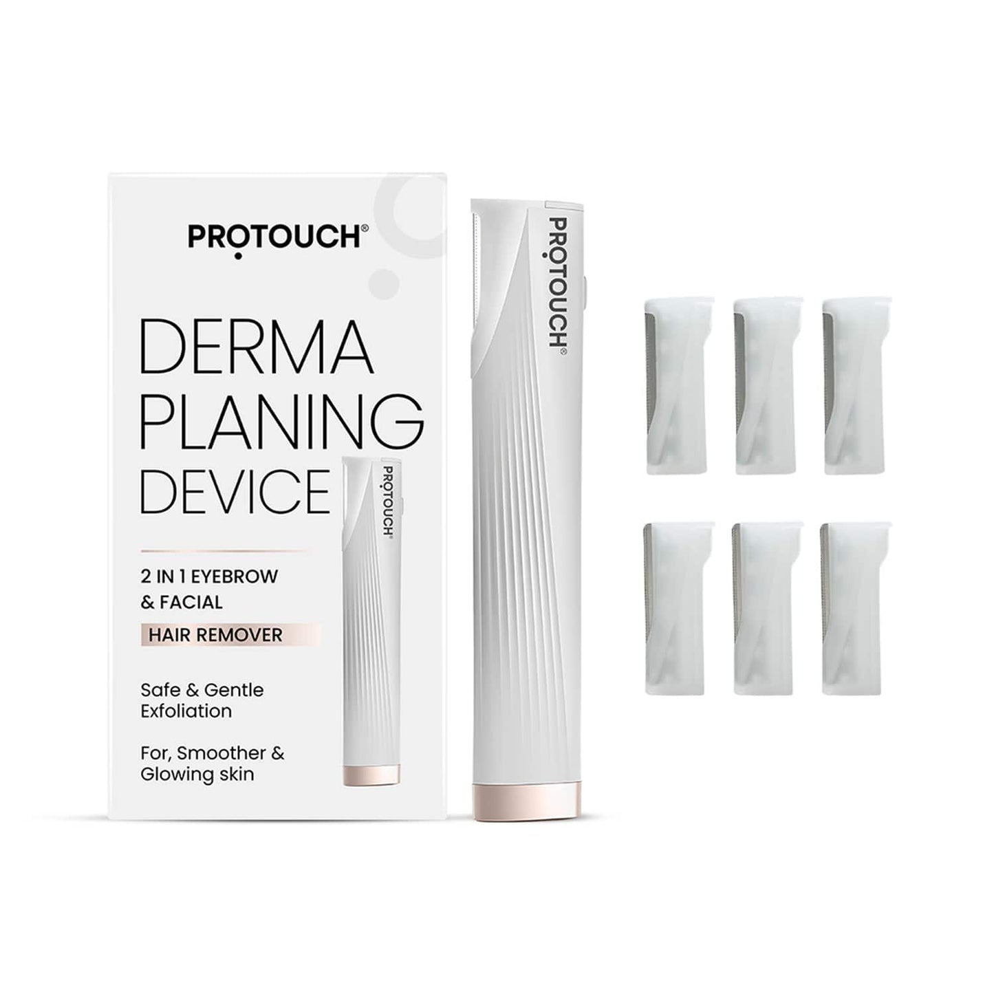 Protouch Dermaplaning Device Electric 2 in 1 Eyebrow and Face Hair Remover (250 g)