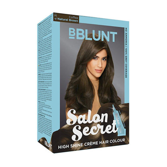 BBlunt Salon Secret High Shine Cream Hair Color - 4.31 Coffee Natural Brown (100g+8ml)