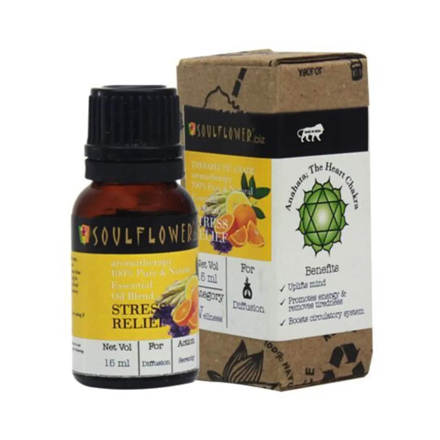 Soulflower Stress Relief Essential Oil - (15ml)