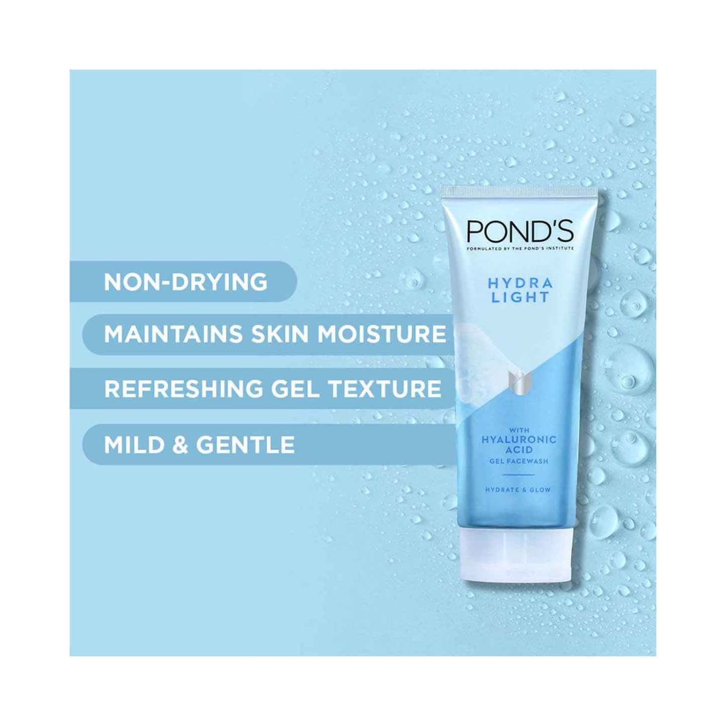 Pond's Hydra Light Hyaluronic Acid Hydrating Gel Face Wash (100 g)