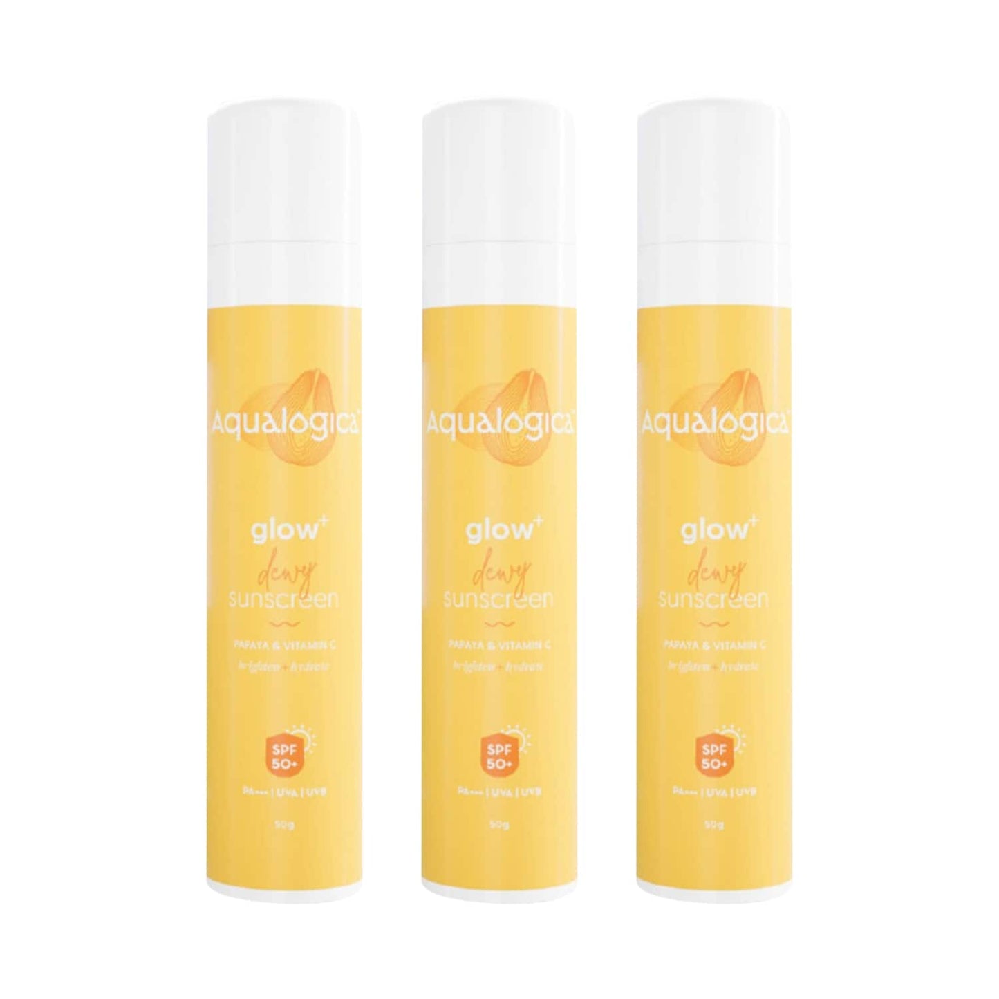 Aqualogica Glow+ Dewy Sunscreen - (50g) (Pack of 3) Combo