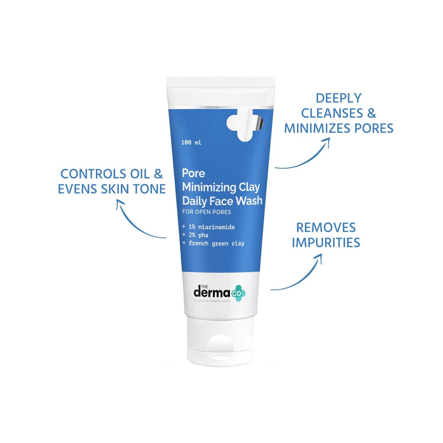 The Derma Co Pore Minimizing Clay Daily Face Wash (100ml)