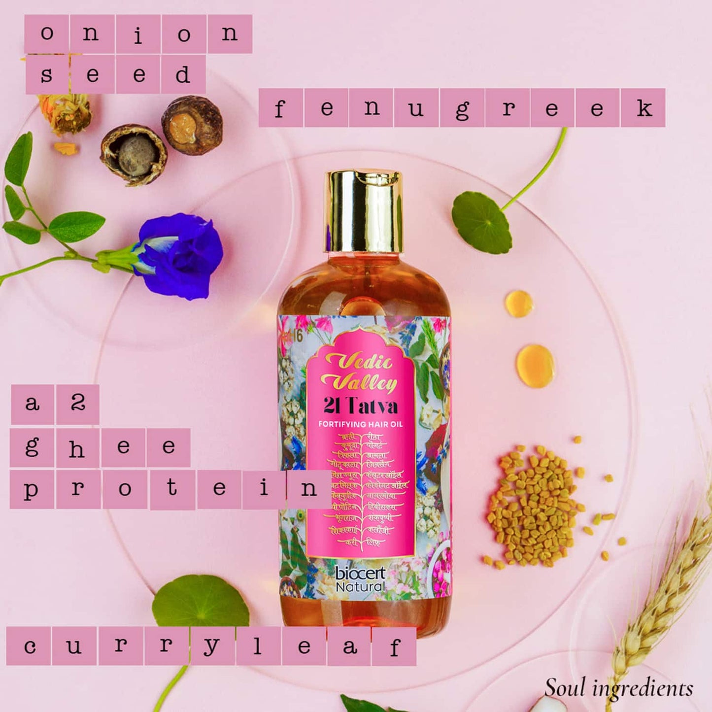 Vedic Valley 21 Tatva Hair Oil With Refill (800ml)