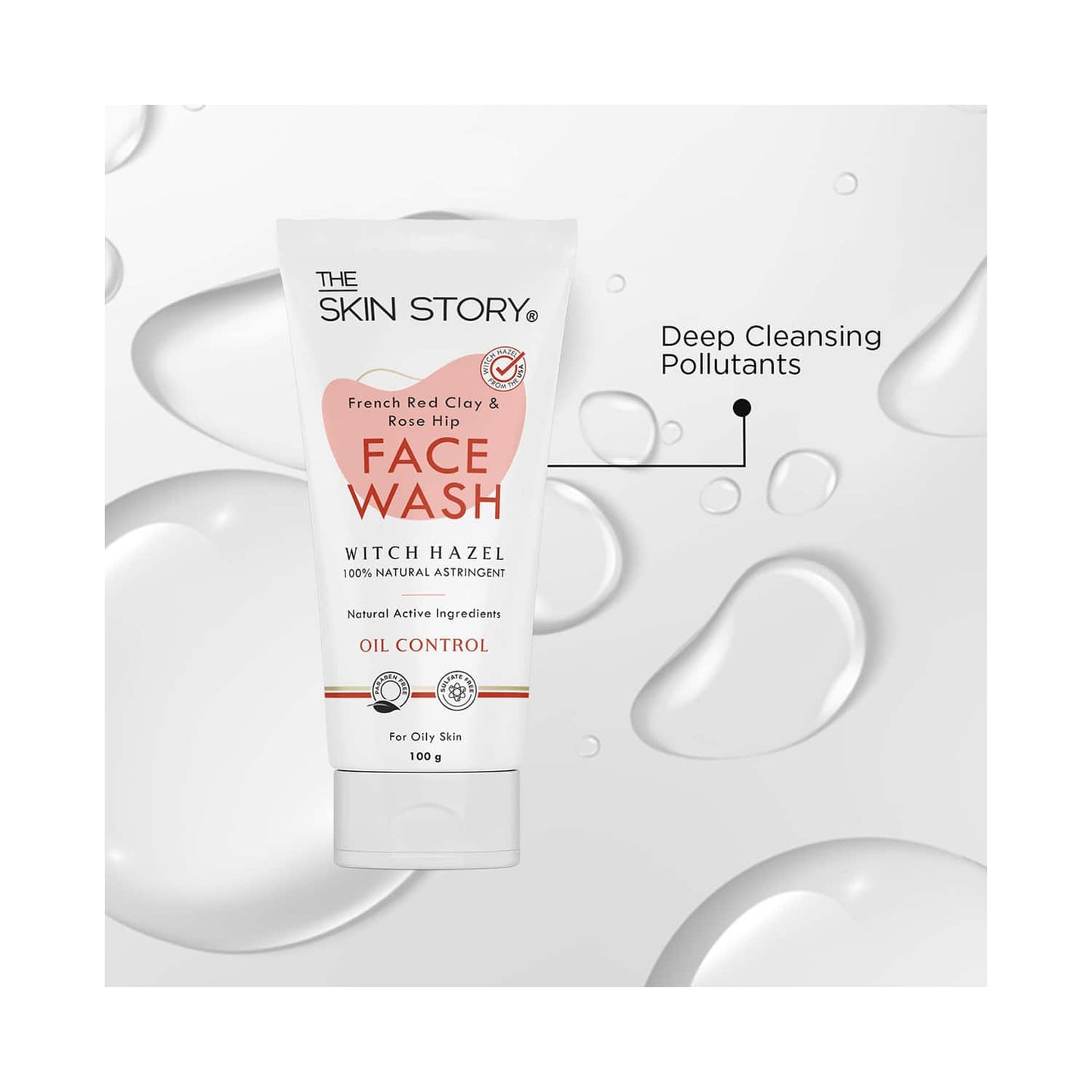 The Skin Story French Red Clay & Rosehip Facewash (100g)