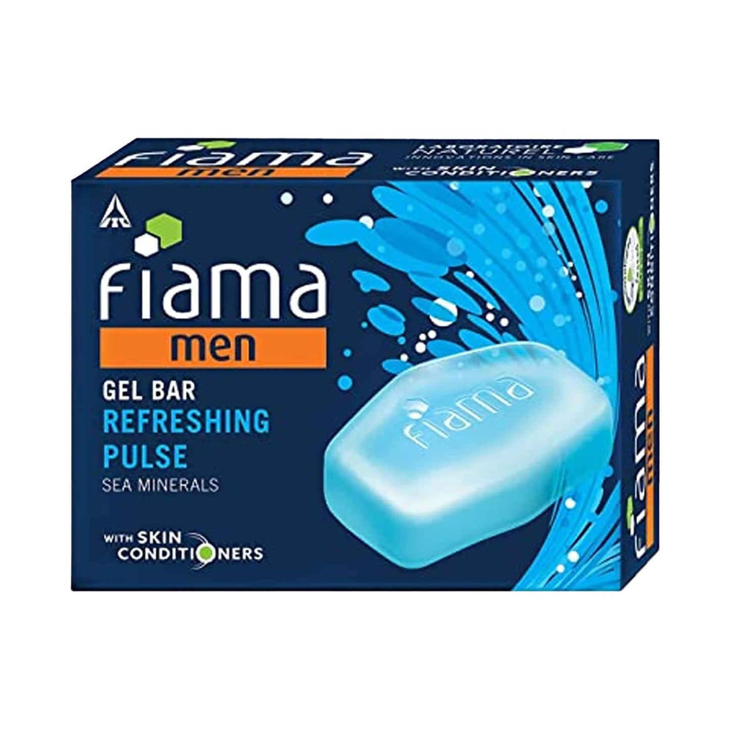 Fiama Men Refreshing Pulse Gel Bar With Skin Conditioners (125g)