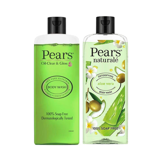 Pears Oil Clear & Glow And Naturale Detoxifying Aloevera Body Wash Combo