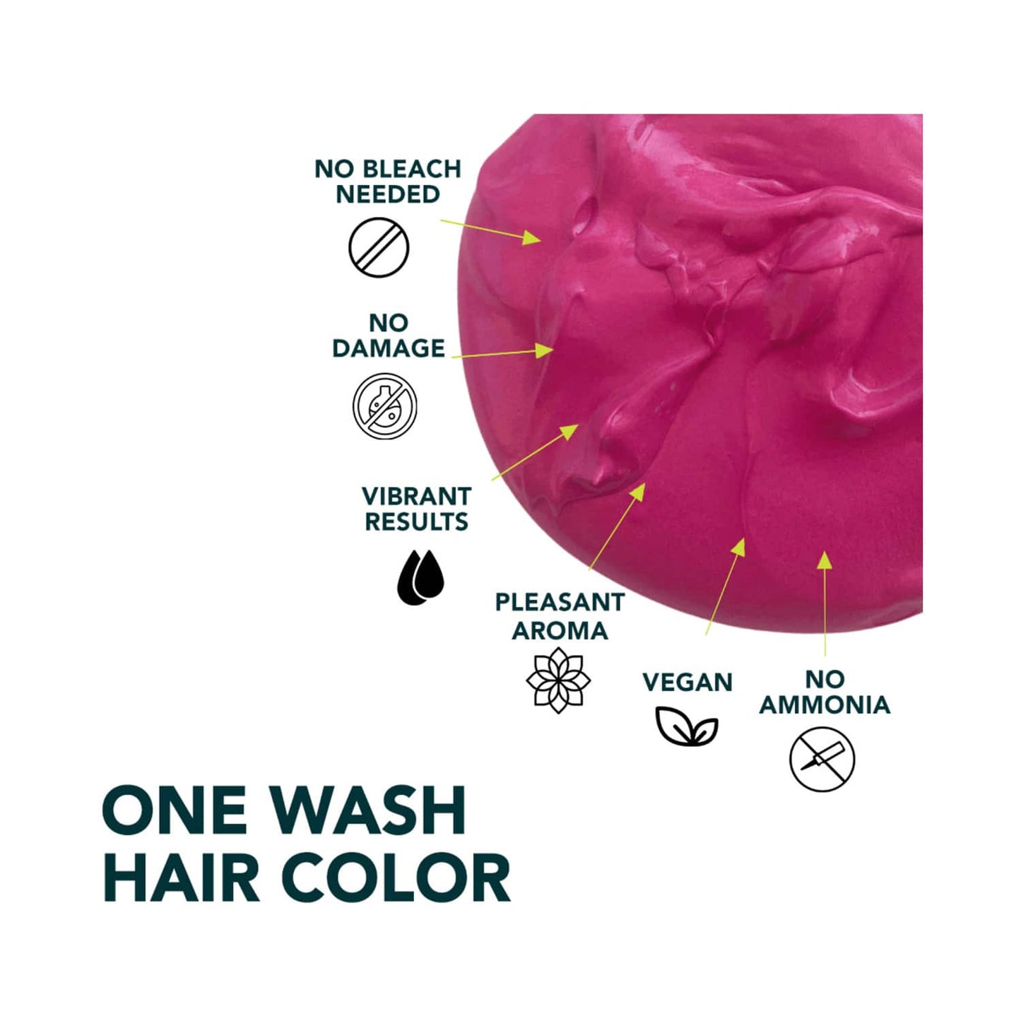 Paradyes Temporary One Wash Hair Color - Candy Pink (45g)