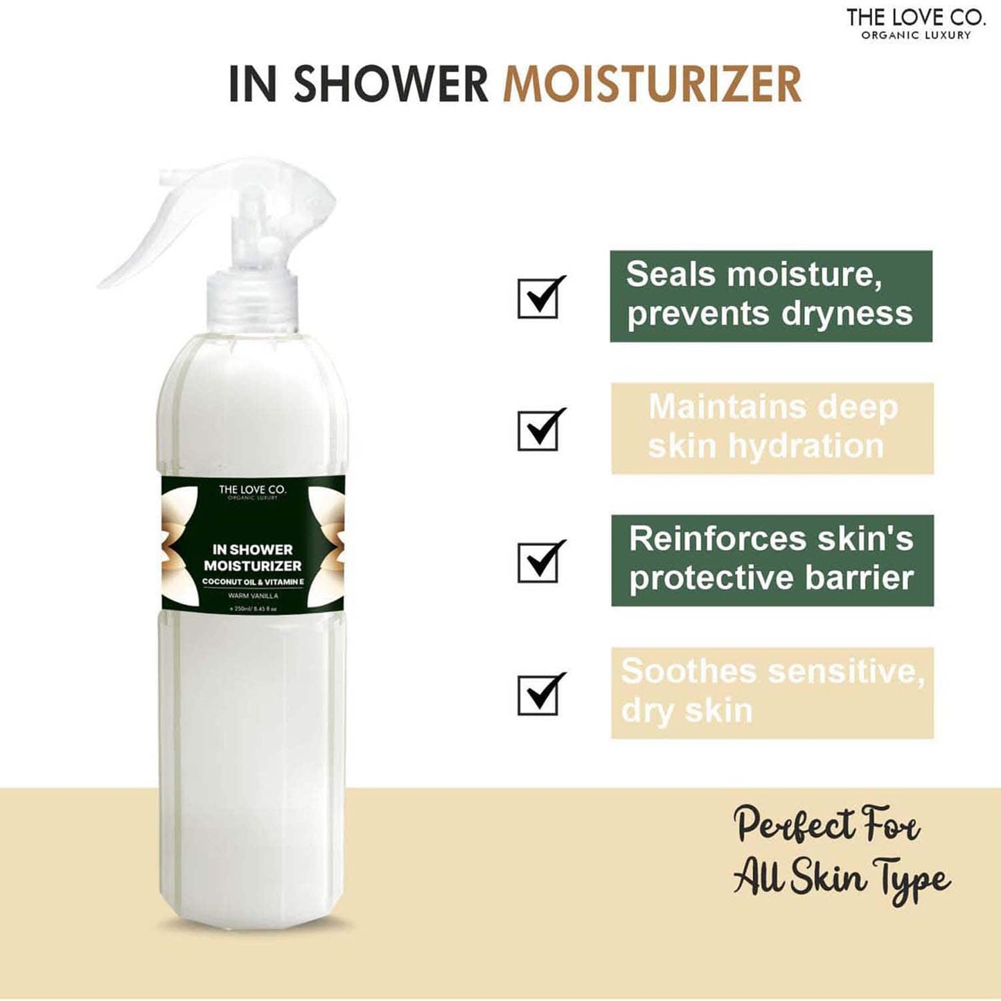THE LOVE CO. Warm Vanilla In Shower Moisturizer (250ml)
