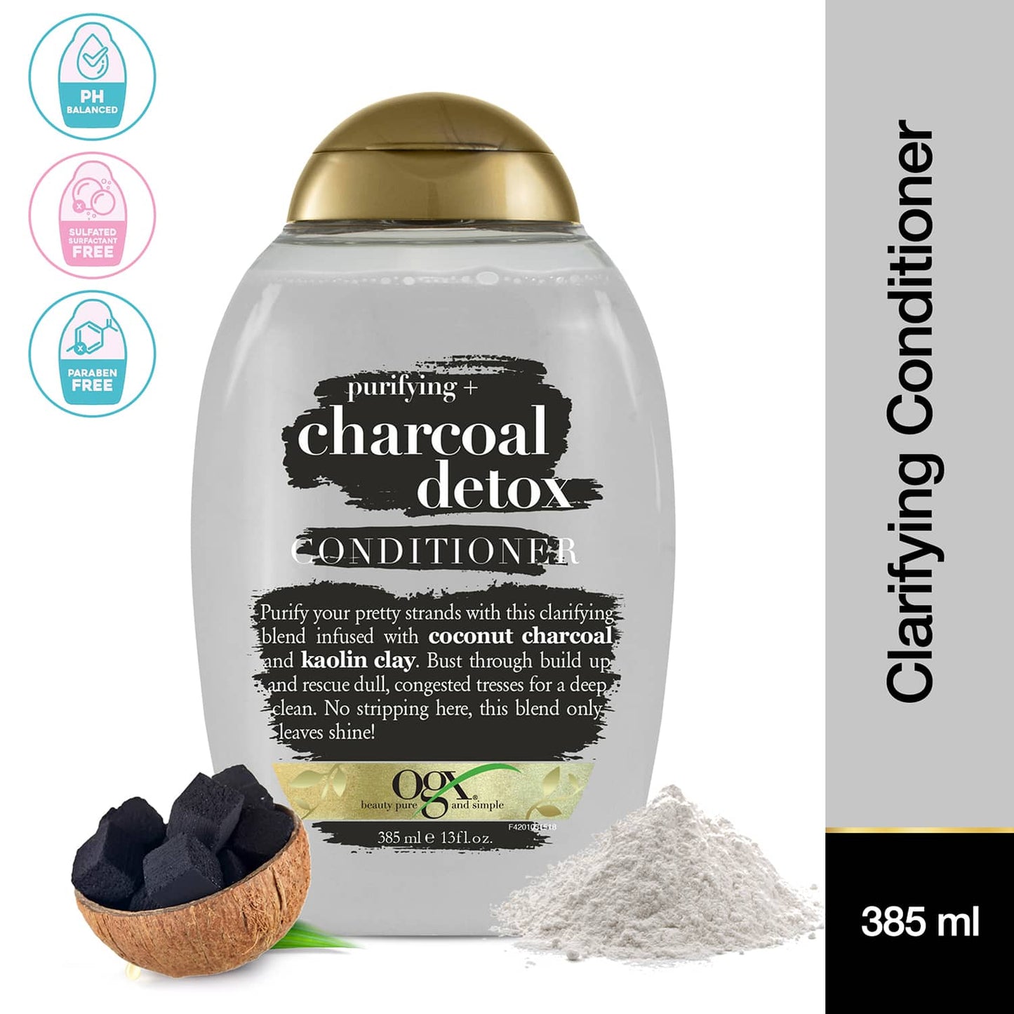 OGX Purifying Charcoal Detox Conditioner (385ml)