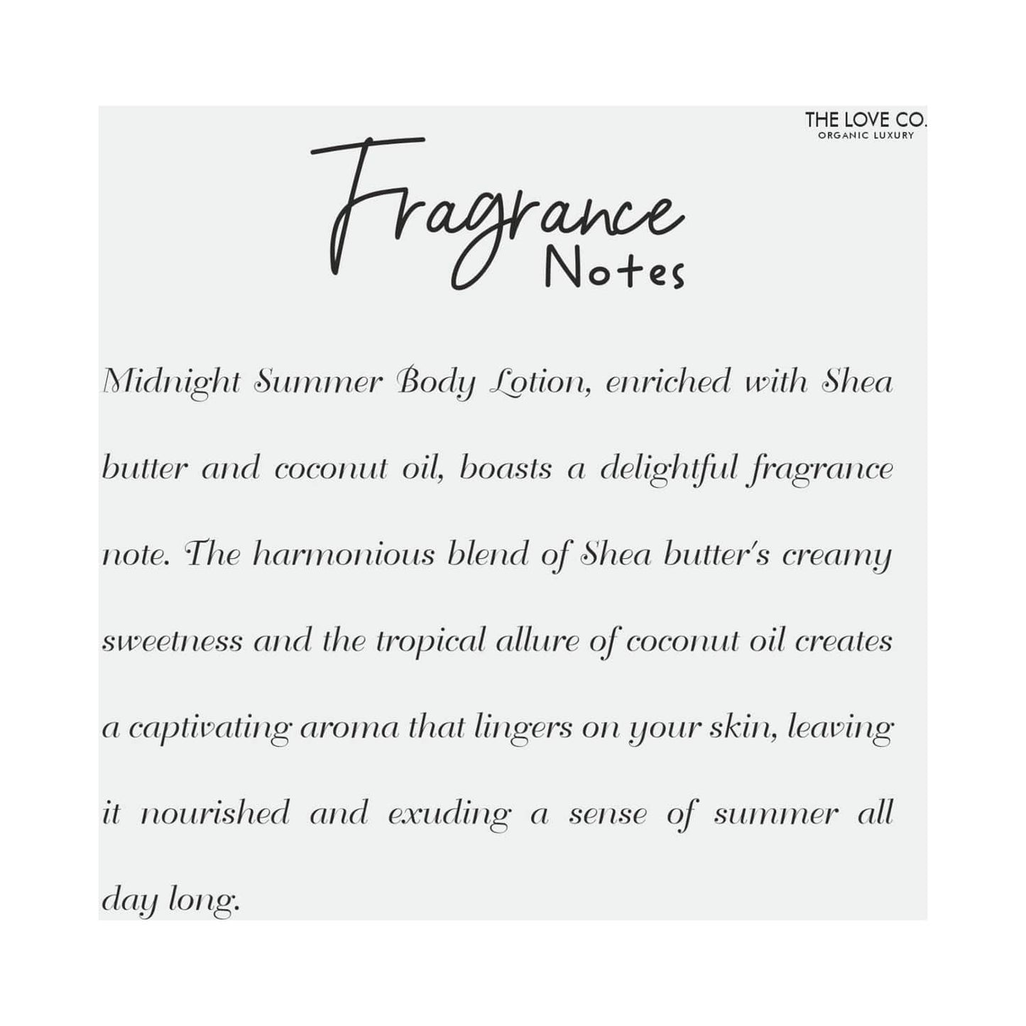 THE LOVE CO. Midnight Summer Daily Moisturizing Body Lotion (295ml)