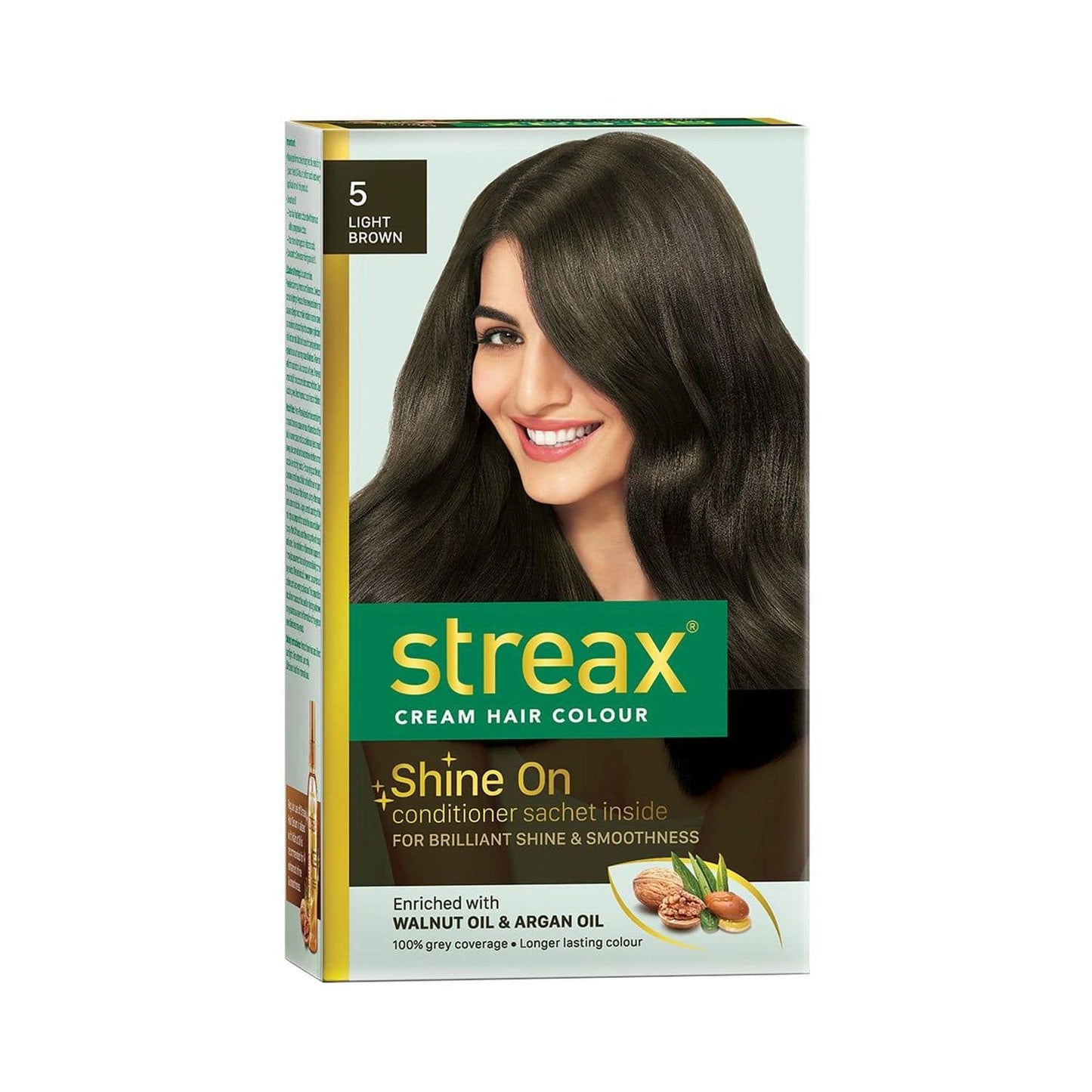 Streax Hair Colour - 5 Light Brown (35gm+25ml)