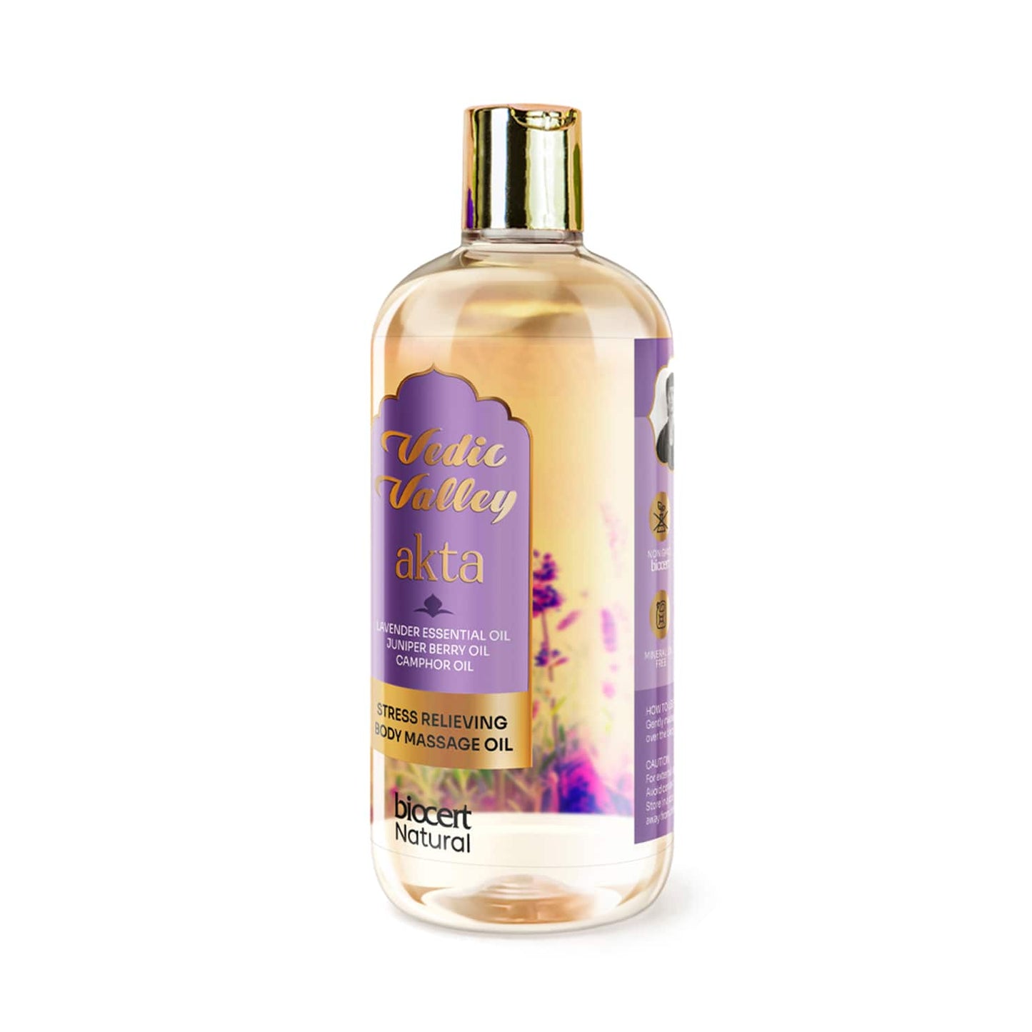 Vedic Valley Lavender Stress Relieving Natural Body Massage Oil - (300ml)