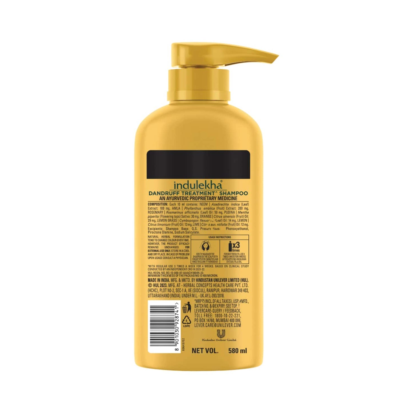 Indulekha Dandruff Treatment Shampoo (580ml)