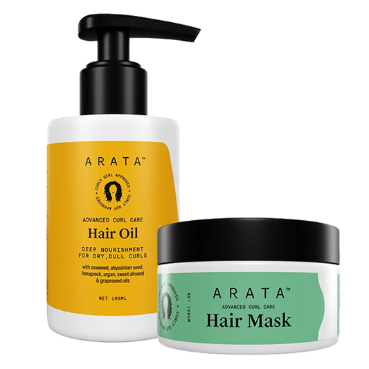 Arata Advanced Curl Care Hair Oil & Hair Mask Combo (2Pcs)