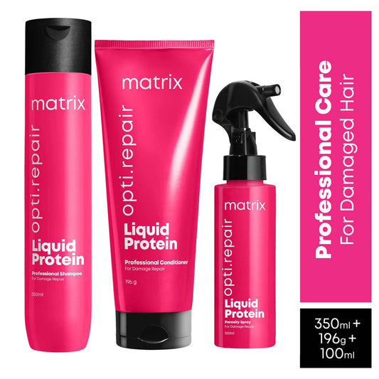 Matrix Opti.Repair Professional Haircare with Proteins for Damaged Hair (350 ml+196 g+100 ml) Combo