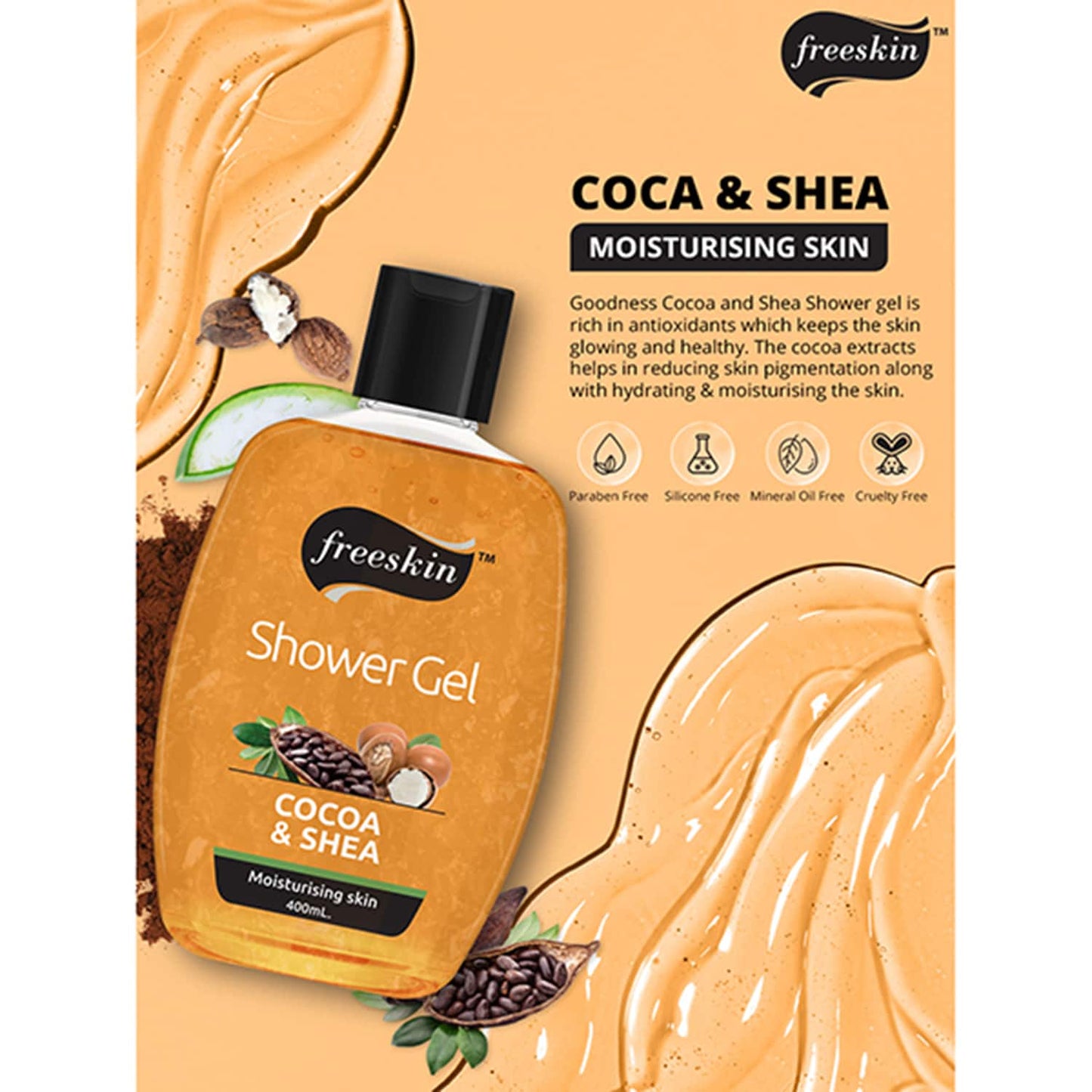 Freeskin Coco & Shea Moisturising Shower Gel (400ml)