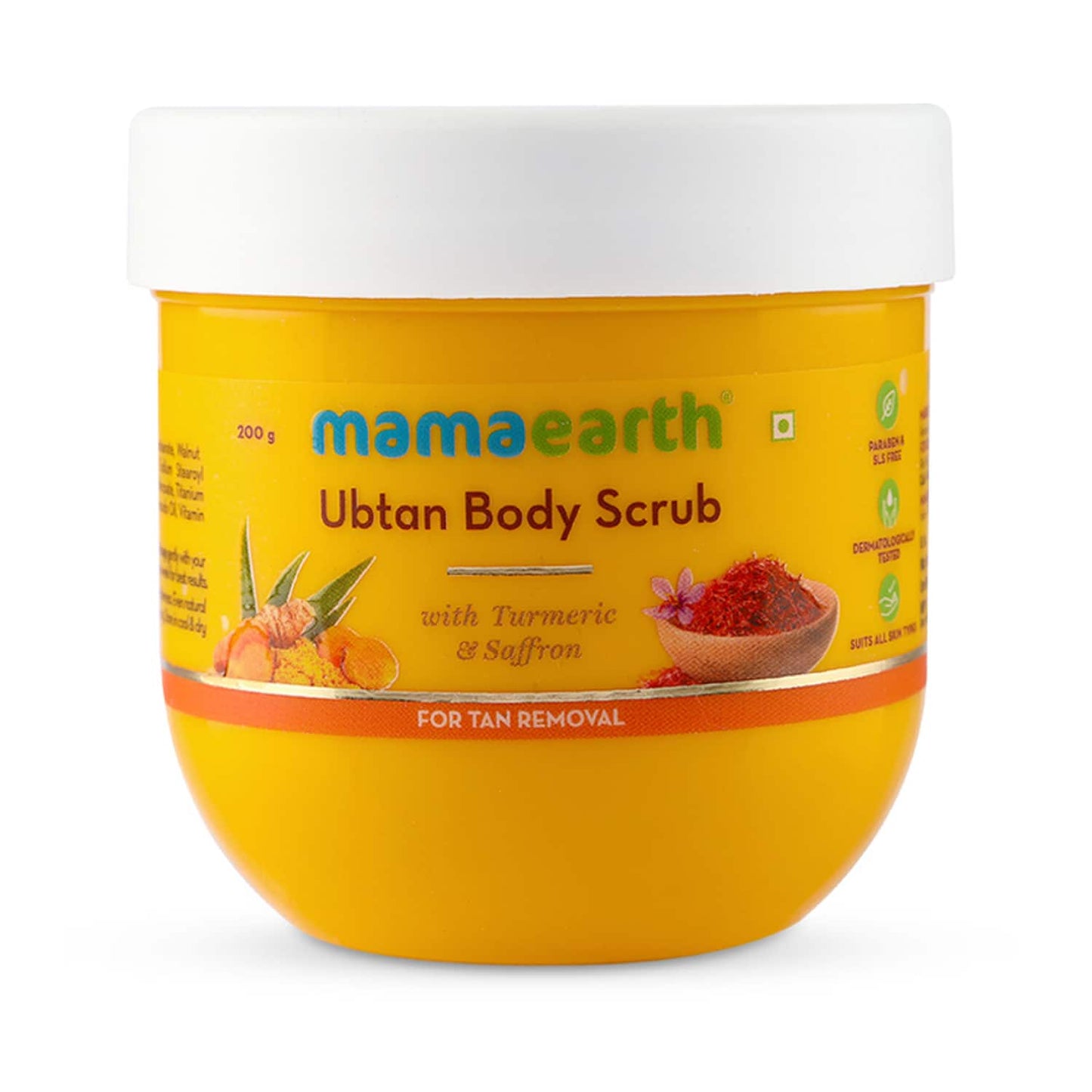 Mamaearth Ubtan Body Scrub With Turmeric & Saffron For Tan Removal (200g)