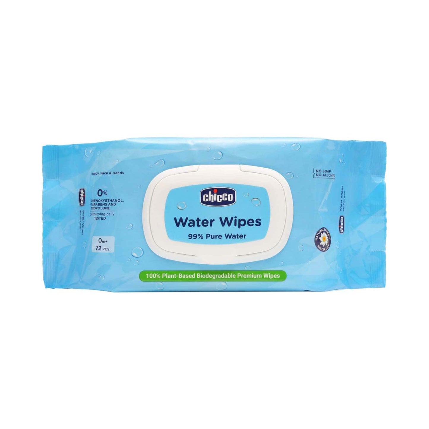 Chicco Water Wipes - 99% Pure Water (72 Pcs)