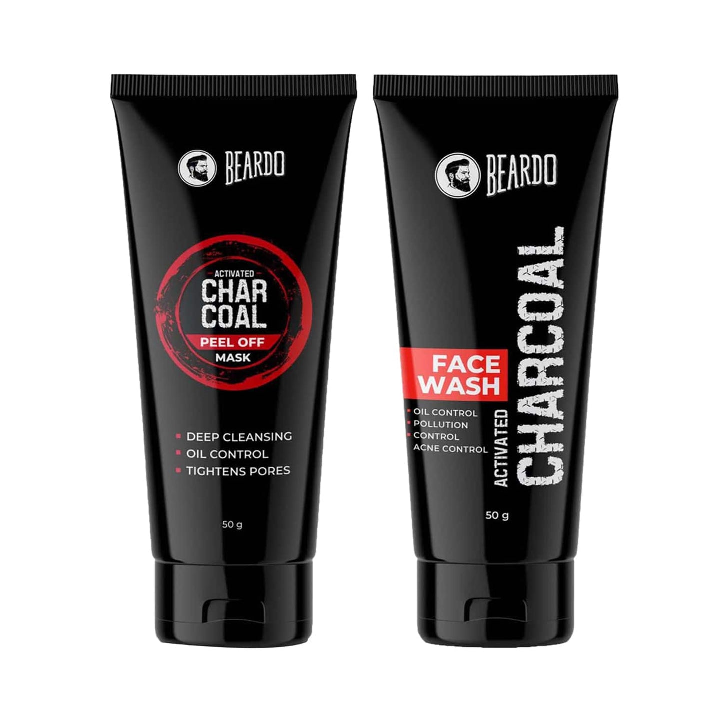 Beardo Activated Charcoal Peel Off Mask & Facewash Combo