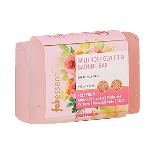 Fabessentials by Fabindia Wild Rose Glycerine Bathing Bar (100g)