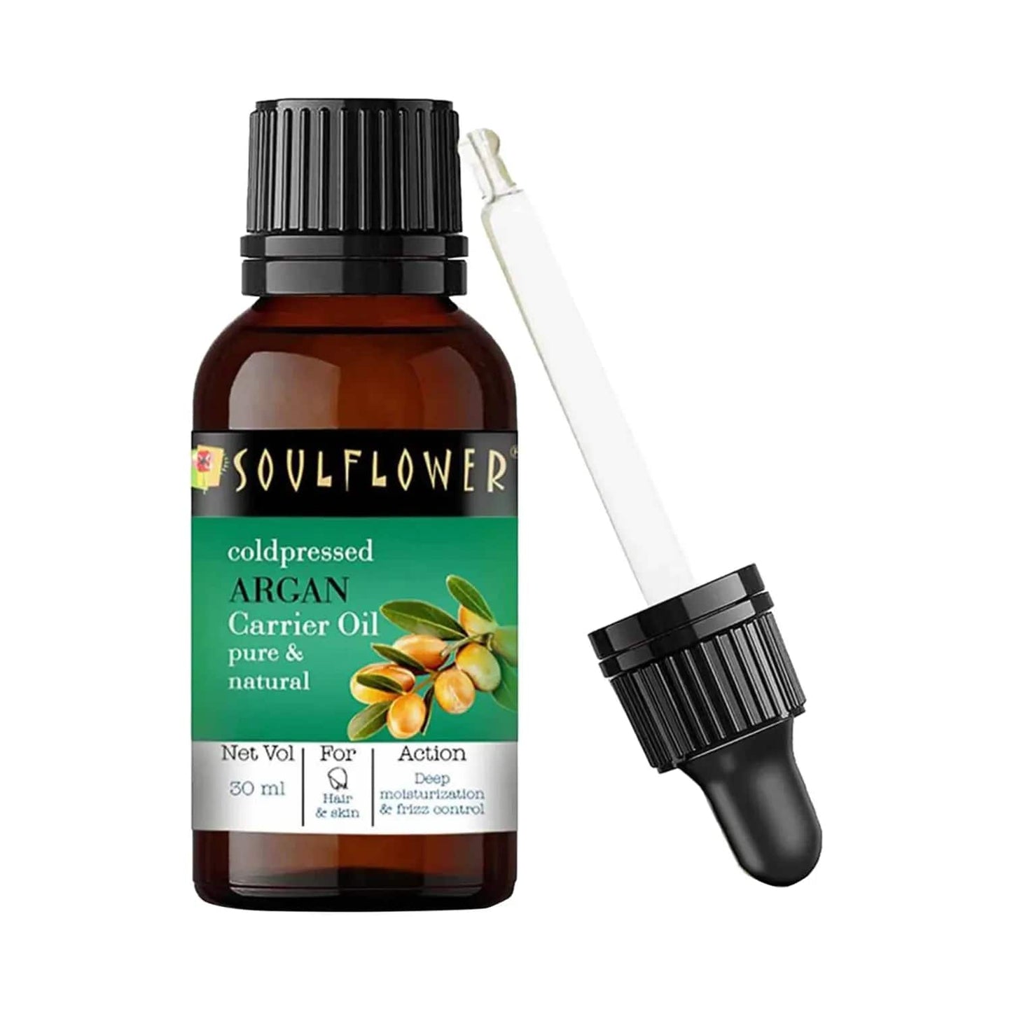 Soulflower Coldpressed Argan Carrier Oil - (30ml)