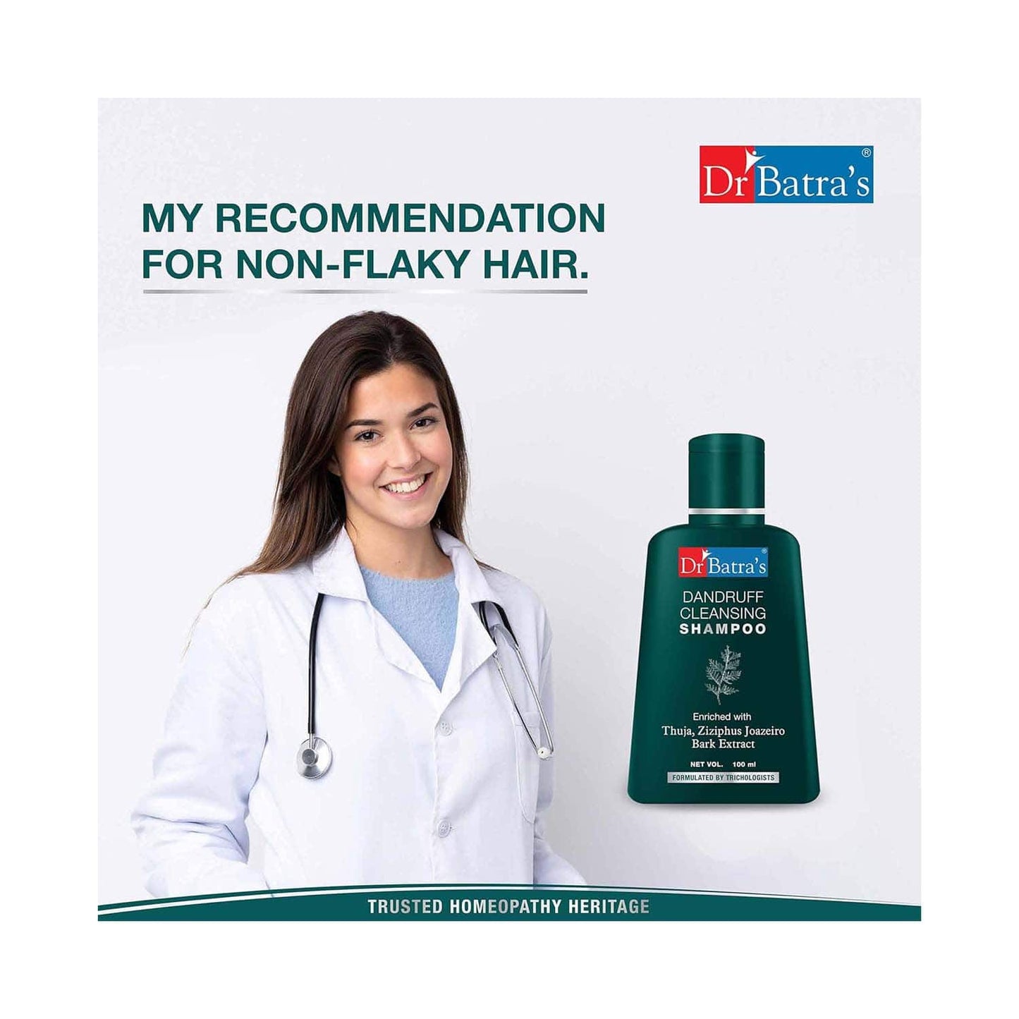 Dr Batra's Dandruff Cleansing Enriched With Thuja Shampoo (100ml)