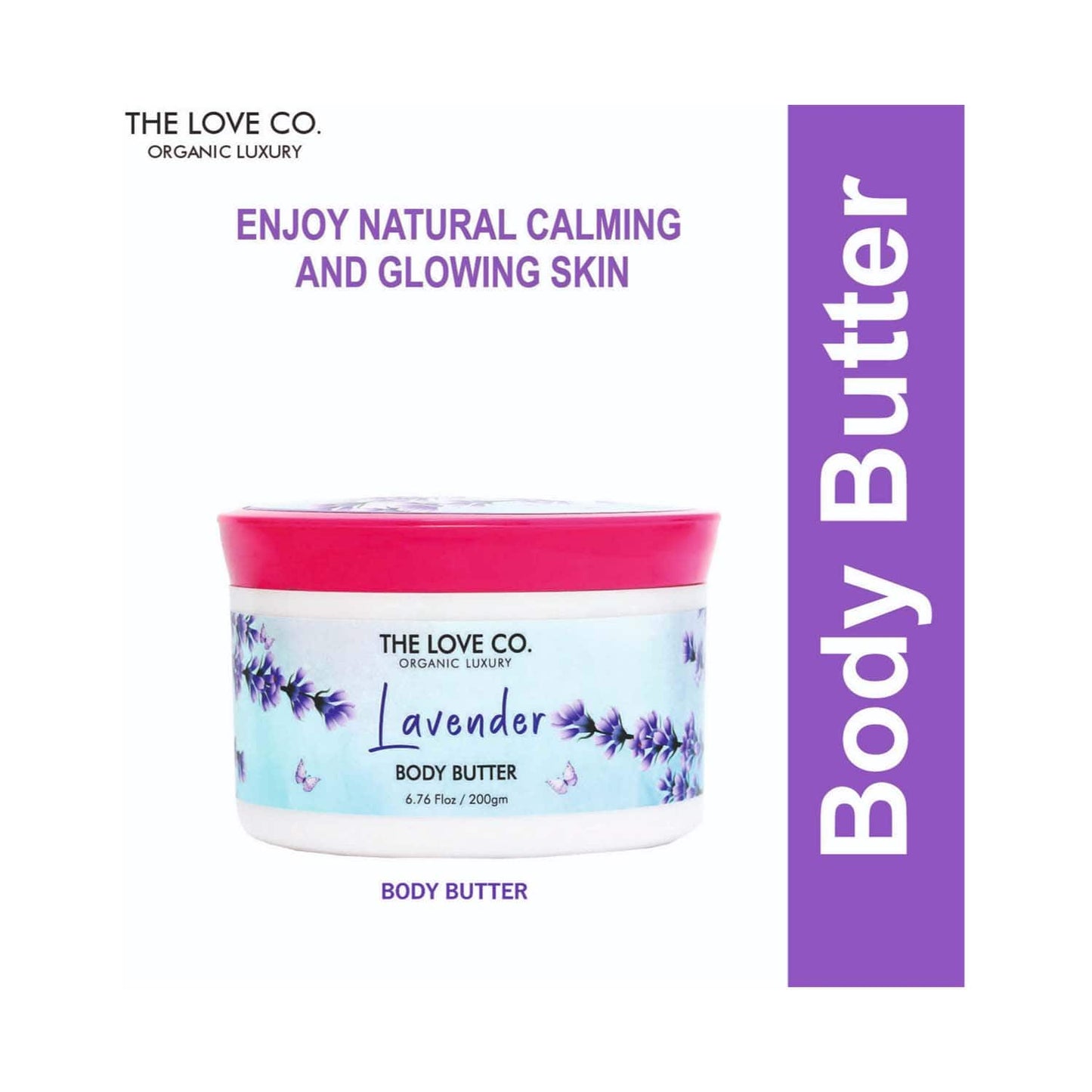 THE LOVE CO. Lavender Body Butter Deep Moisturization With Pure Shea Butter (200g)